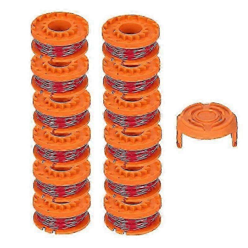 Line Spools, Edger Line Spools, Compatible with Mowers, Lawn Mower Replacement Lines (12 Lines + 1 Cap)