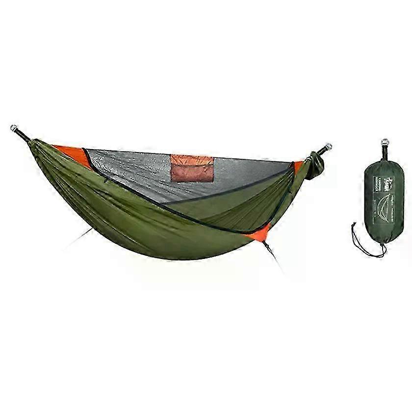 3-in-1 Outdoor Camping Hammock Set with Enhanced Ridge Rope, Quick-Opening Mosquito-Proof Design