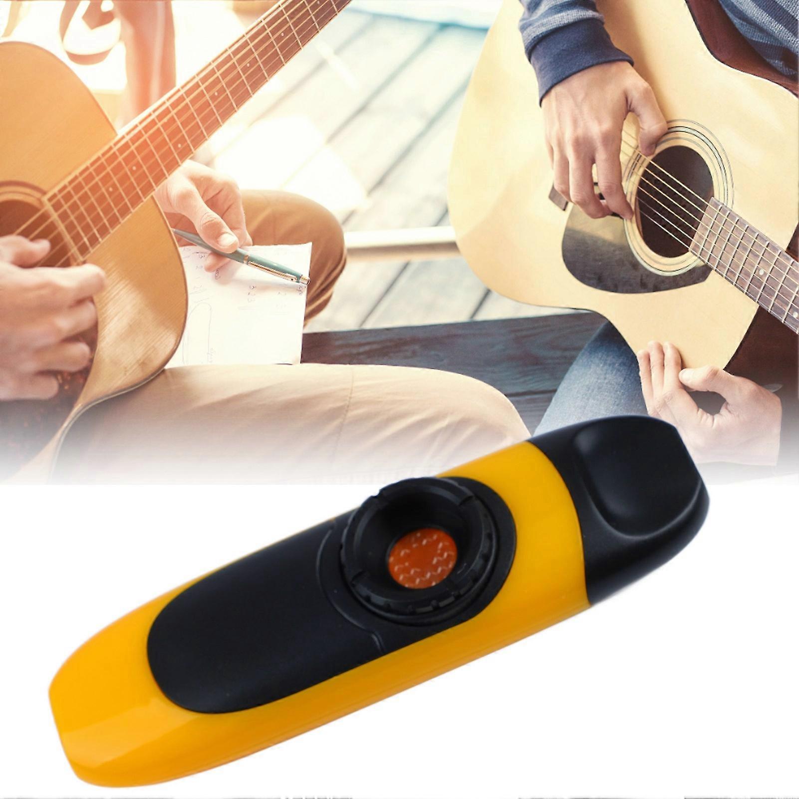 Electric Kazoo 11cm Professional Resin Small Portable Kazoo Set with Pickup for Performance Yellow