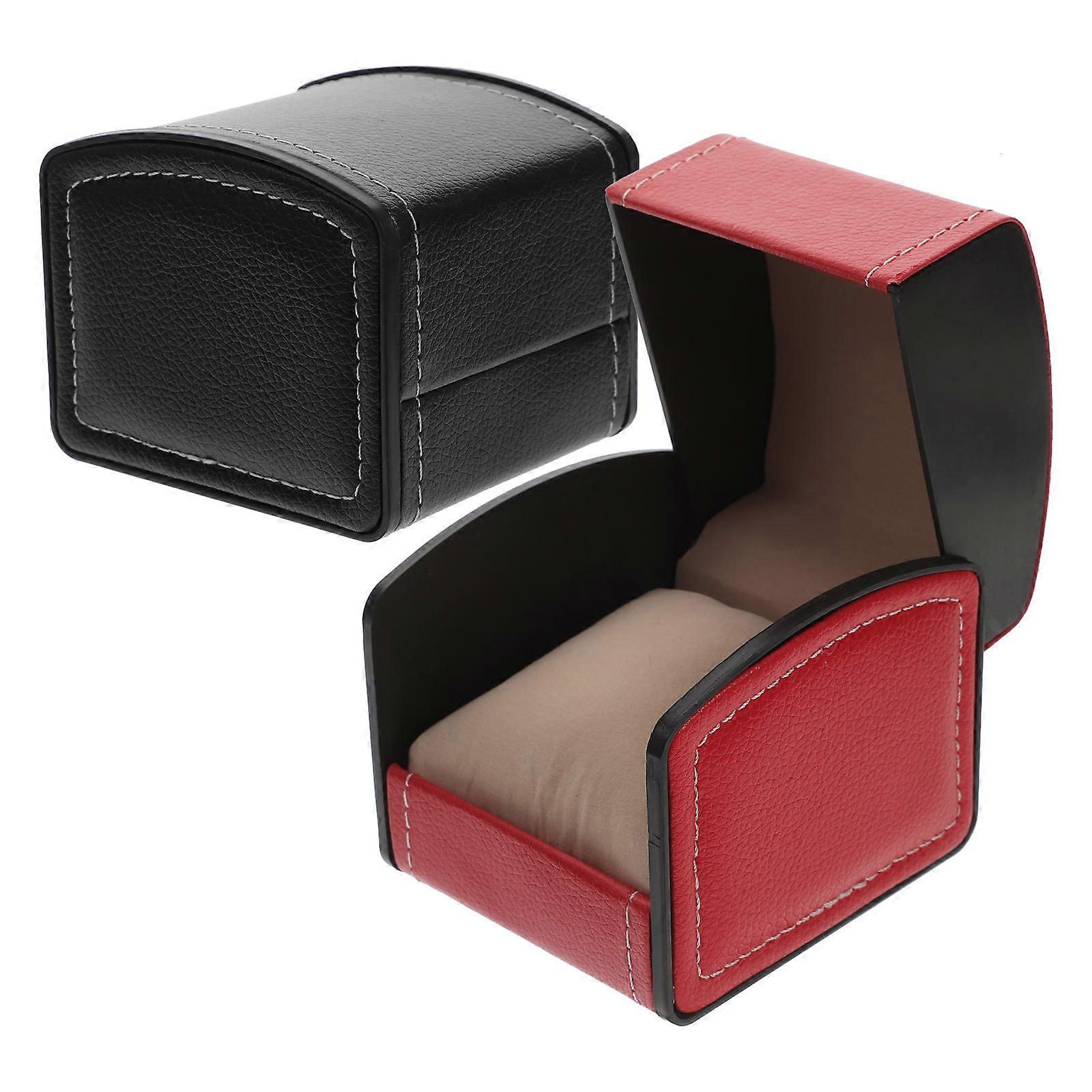 PU Watch Storage Bag Watch Case for Storage 2Pcs with Assorted Colors