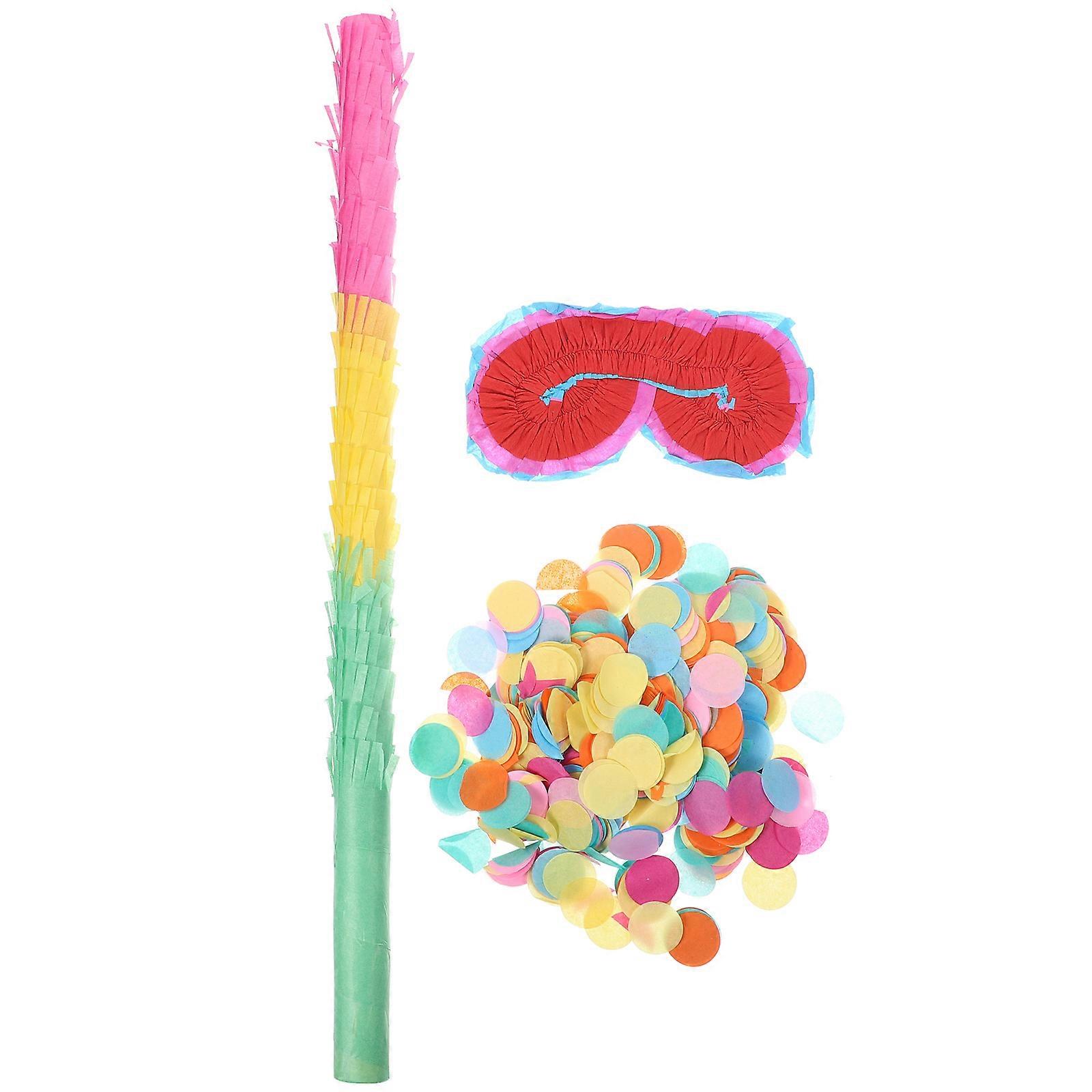 Paper Stick Set with Confetti and Glasses – Lightweight Party Favors for Birthdays, Games, and Celebrations