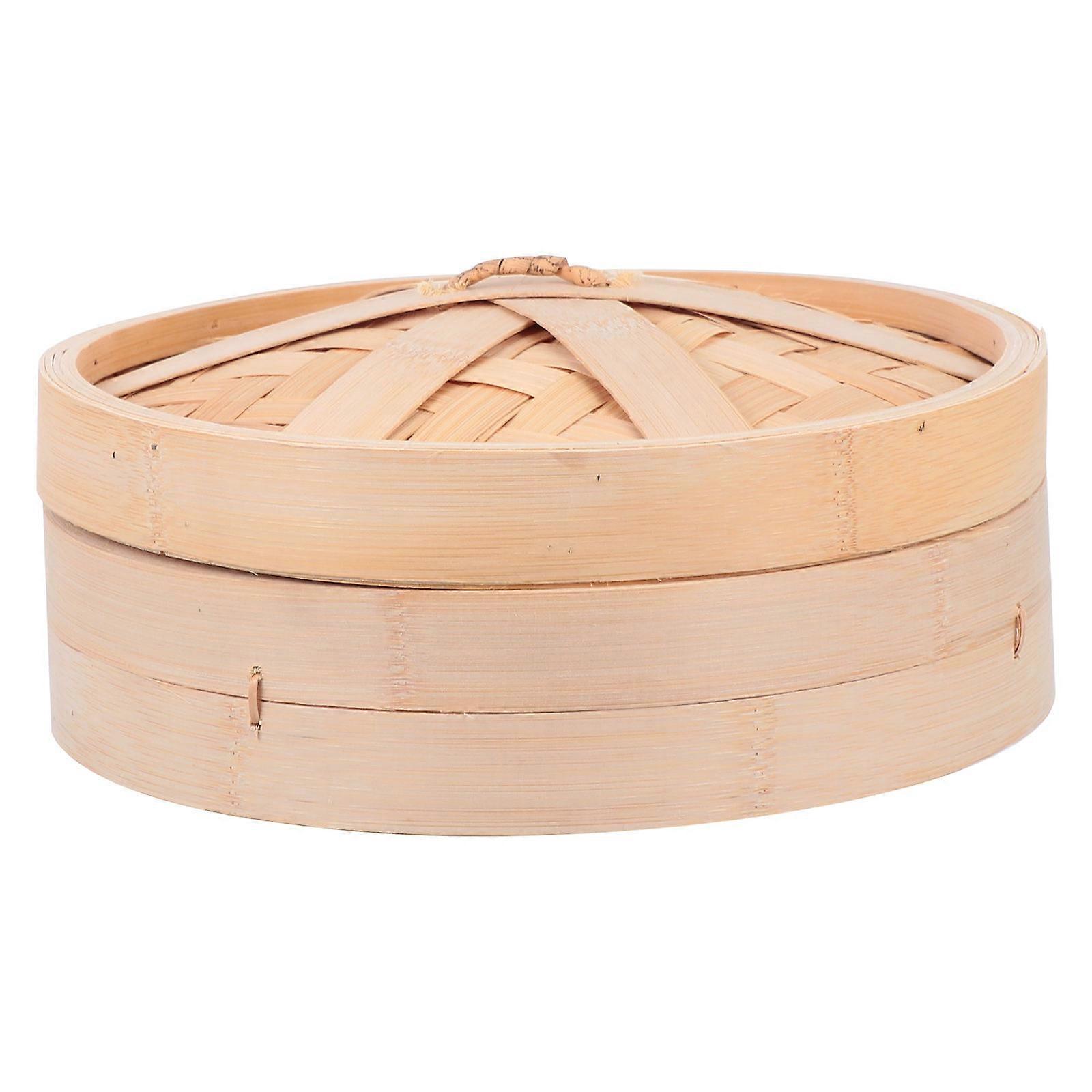 Bamboo Steamer for Healthy Cooking Retains Nutrients NonSticky Perfect for Vegetables Fish Meat Storage Chocolate Color