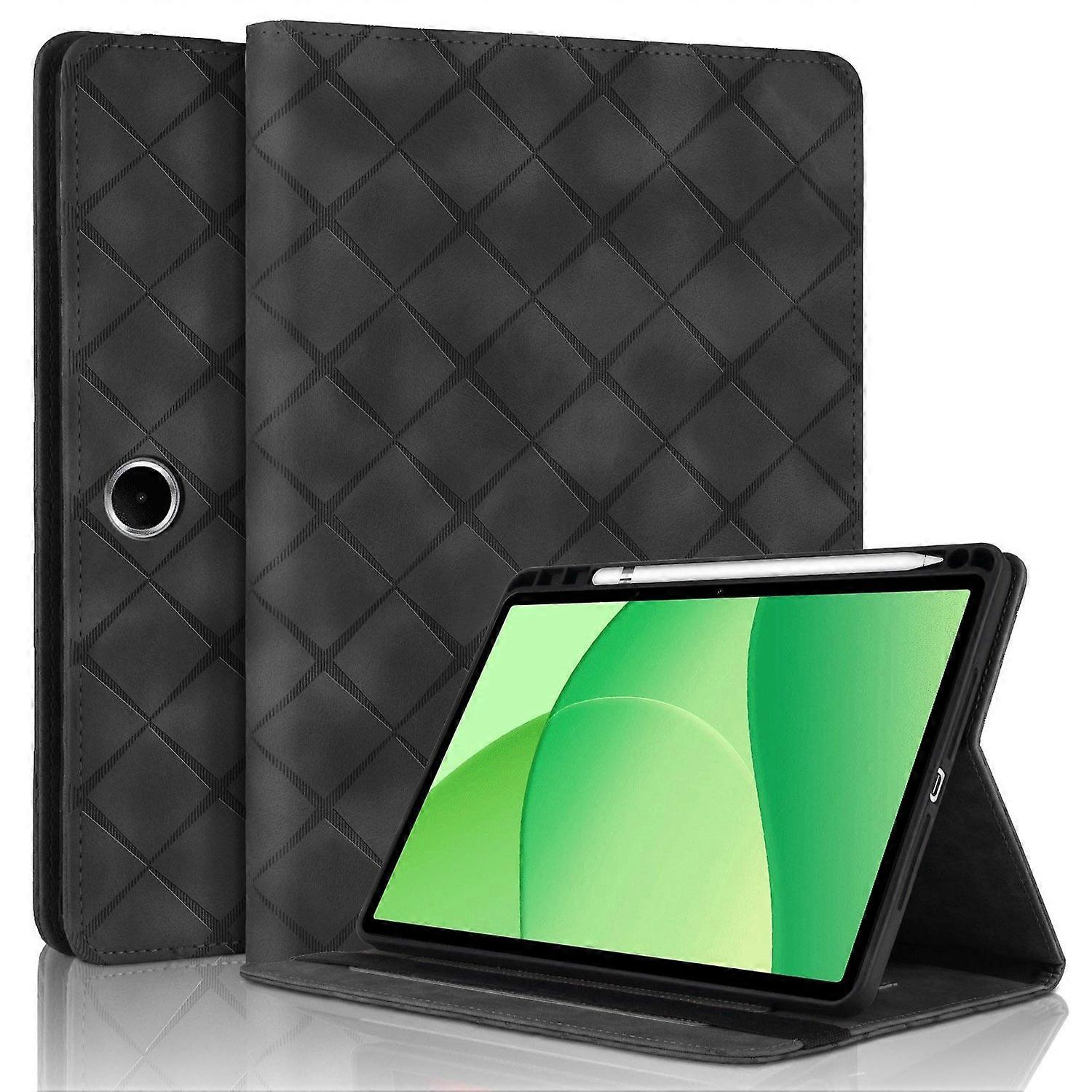 Embossed Leather Case For OPPO Pad SE 11 - Black
