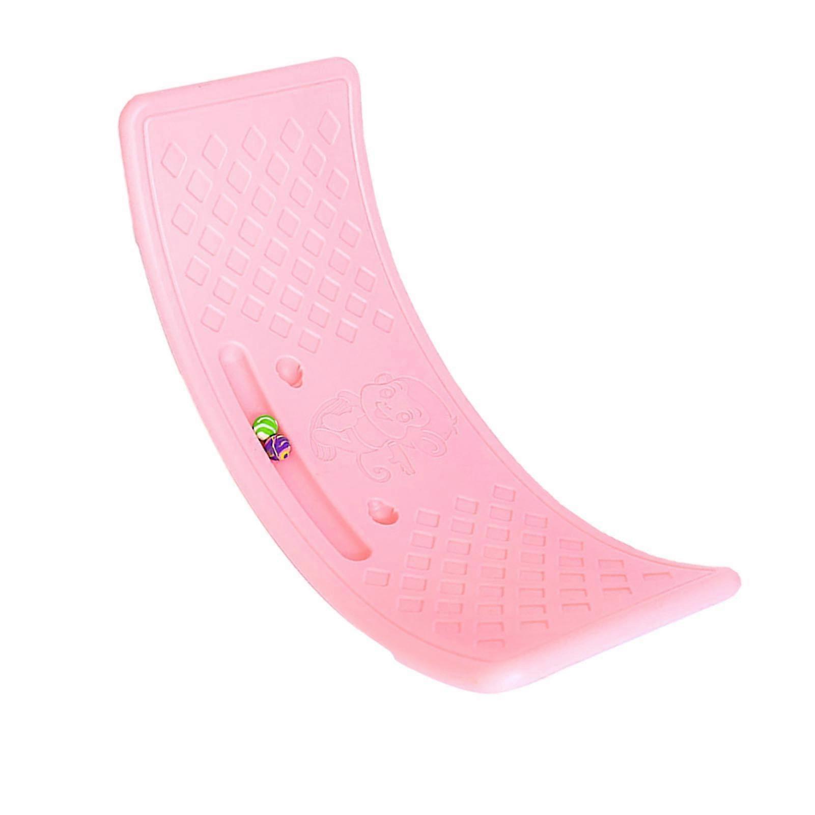 Wobble Board, Balance Wobble Board PP, Multifunctional, 60 Kg Load Capacity, Seesaw Design, Interactive for the Family (PINK)