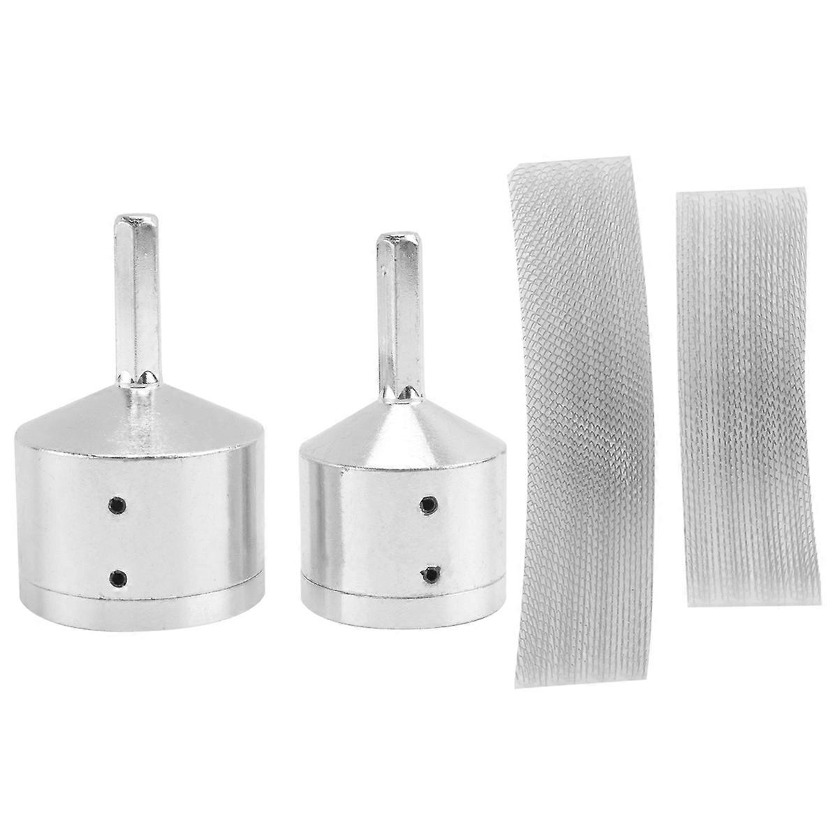 2 Pack Metal Copper Pipe Cleaner with 2 Replaceable Brushes Tube Cleaning Brush for Power Drill (1/2Inch,3/4Inch)