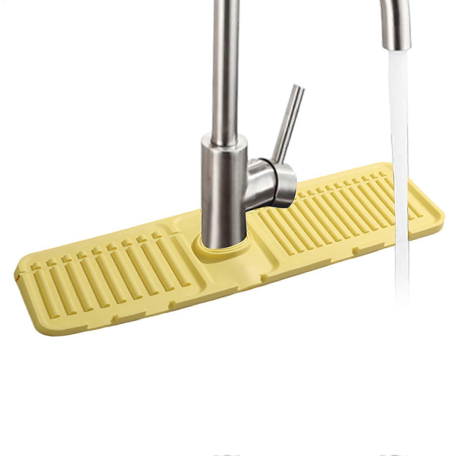 Faucet drip mat, splash guard for kitchen sink 5degree slope sink drip tray