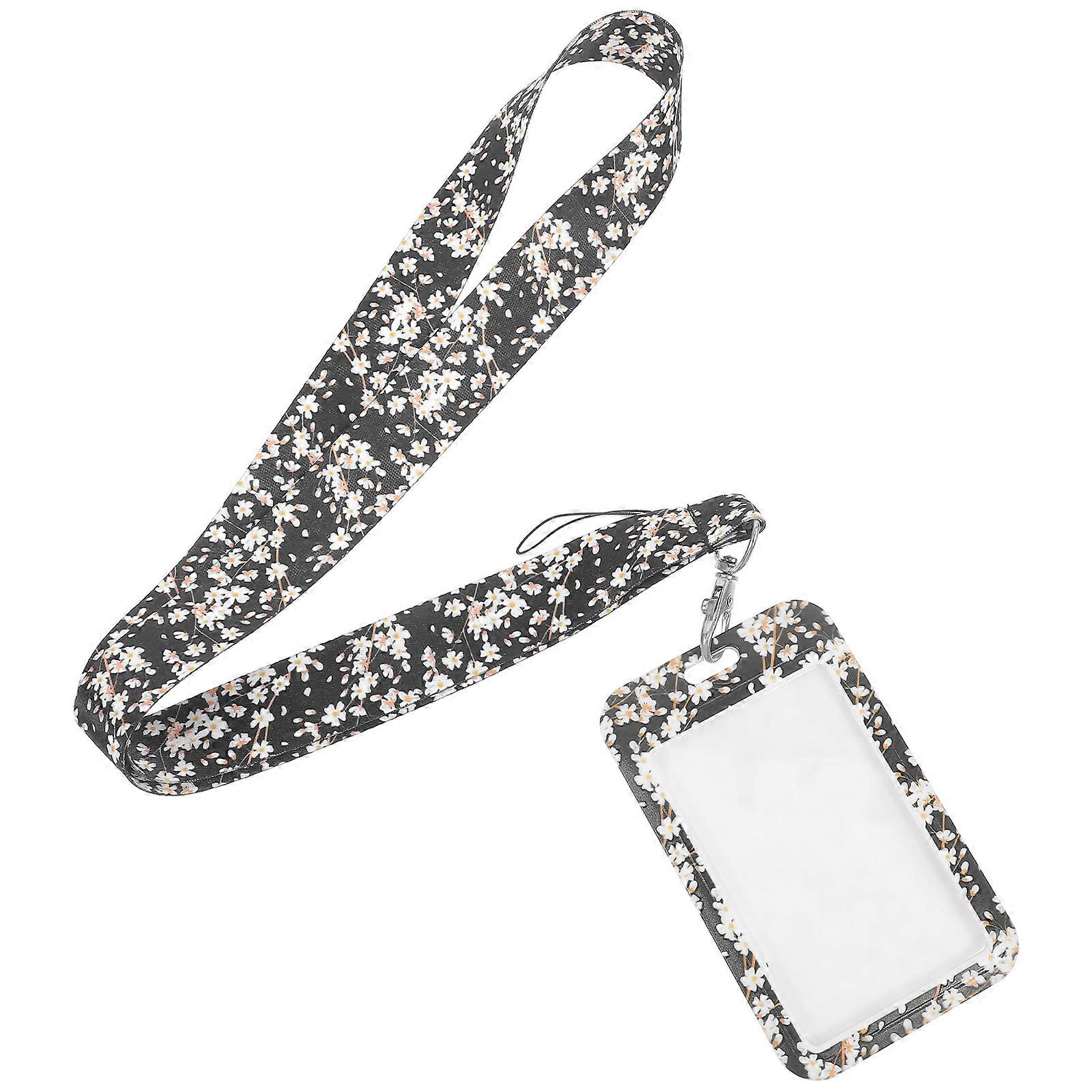 Adorable Card Holder Badge Holder With Lanyard For School Students Teachers Anti-Scratch Holds Cards Plastic Polyester 58.00X7.00X0.30cm 1Pack