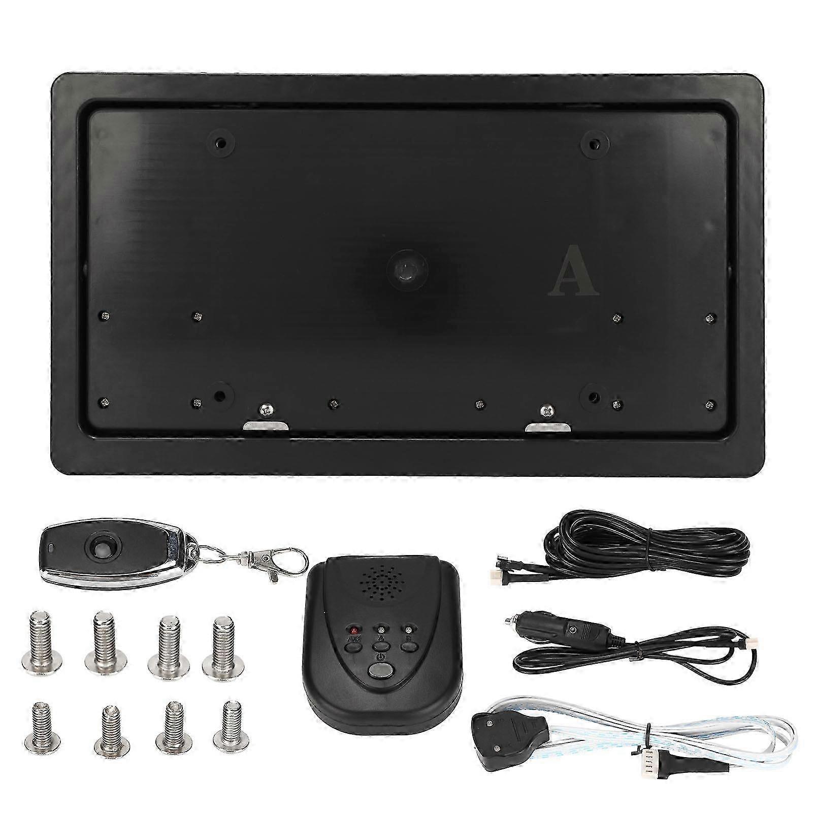 Reversible License Plate Frame Bracket Holder With Remote Control For Standard Us Canadian Vehicles