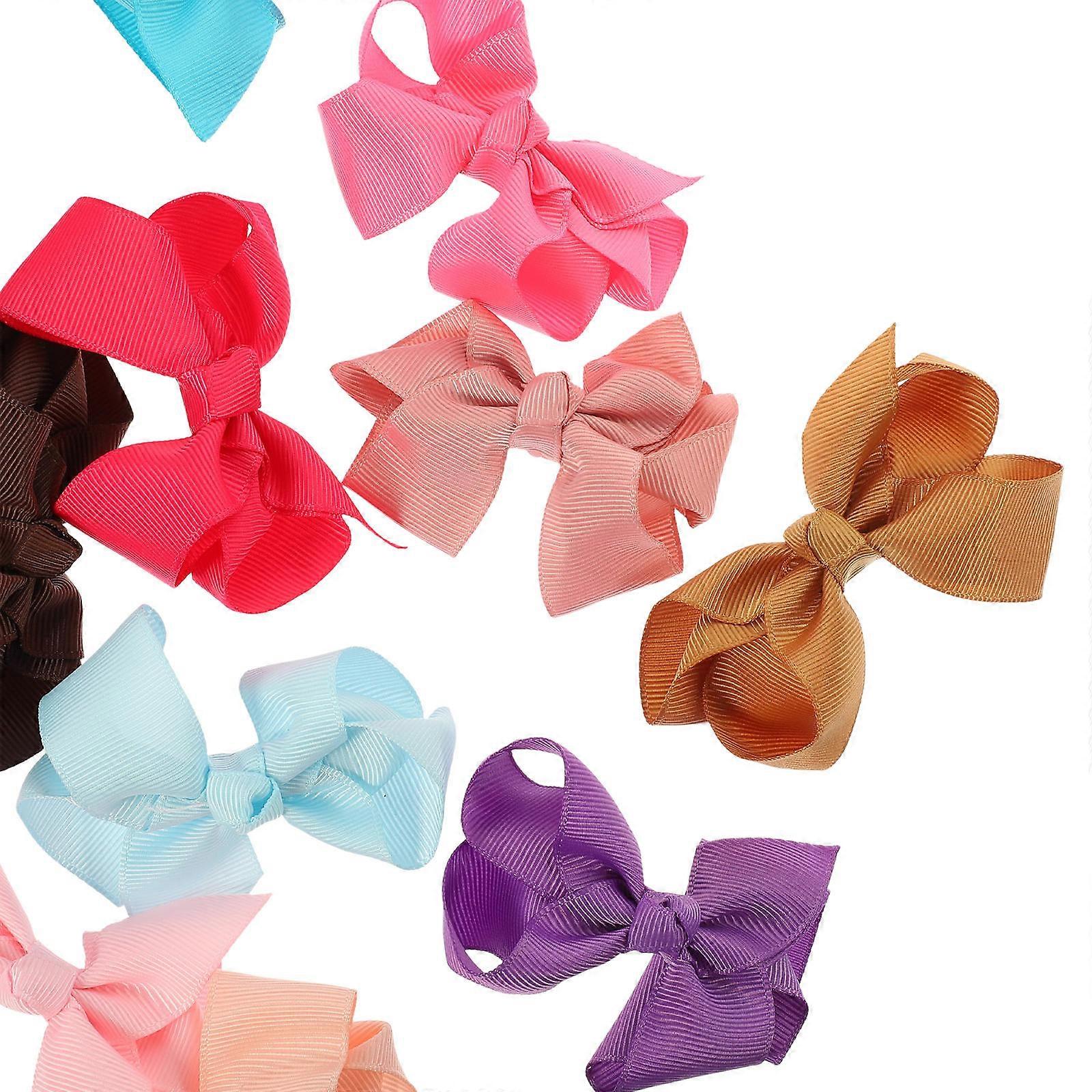 24PCS Hair Bows Clips Comfortable Mixed Color Barrettes for Daily Wear & Birthday Use