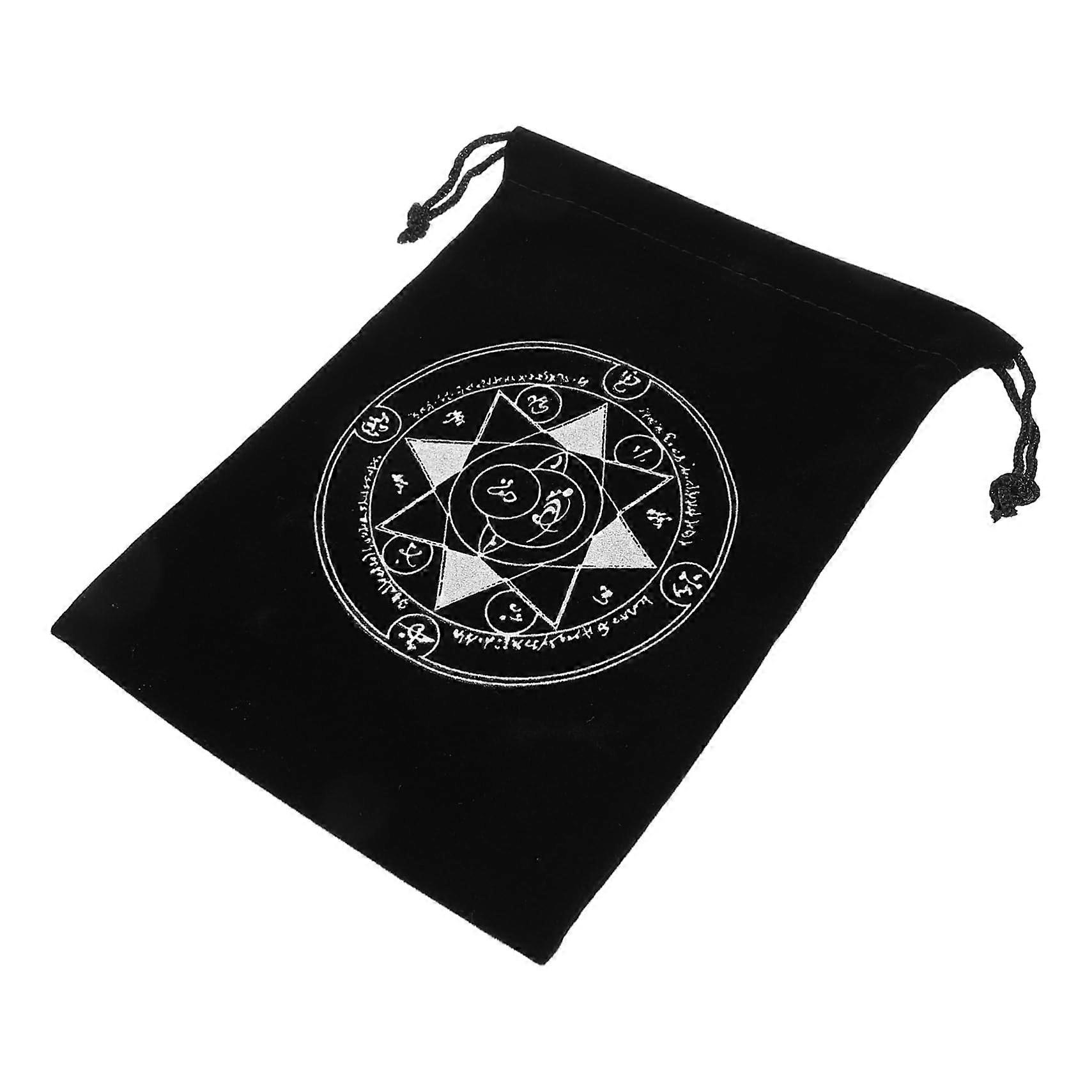 Tarot Storage Bag Black Velvet Drawstring Pouch Small Silk Bag for Board Game Cards and Pendants