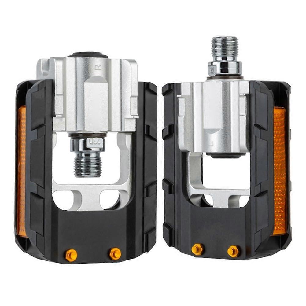 Folding Aluminum Alloy Bike Pedals with Bearings, Non-Slip Mountain Bike Accessories, Lightweight and Durable