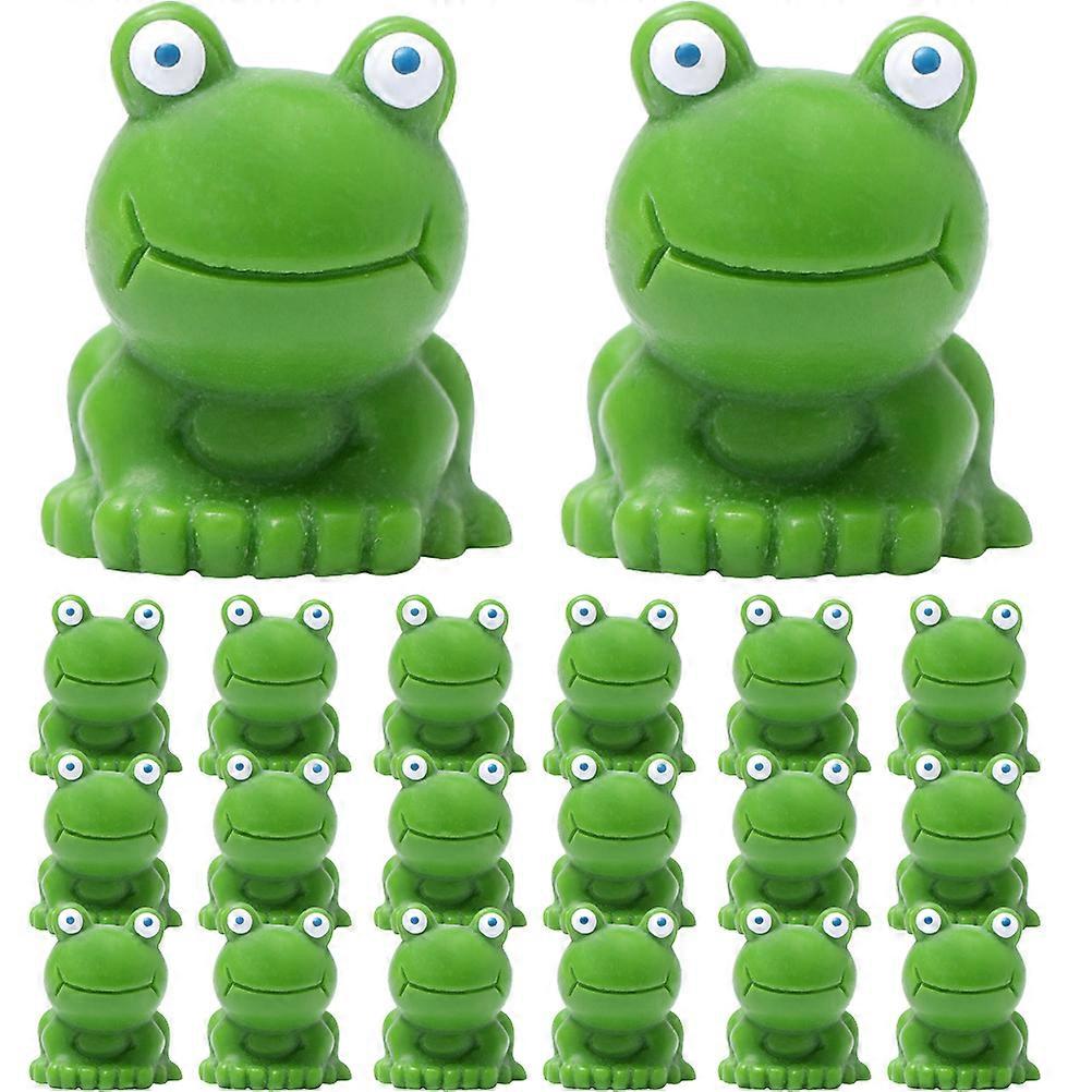 20pcs Miniature Frog Decorations Realistic Resin Tiny Frogs for Garden Home Decor Micro Landscapes Fish Tanks Aquariums