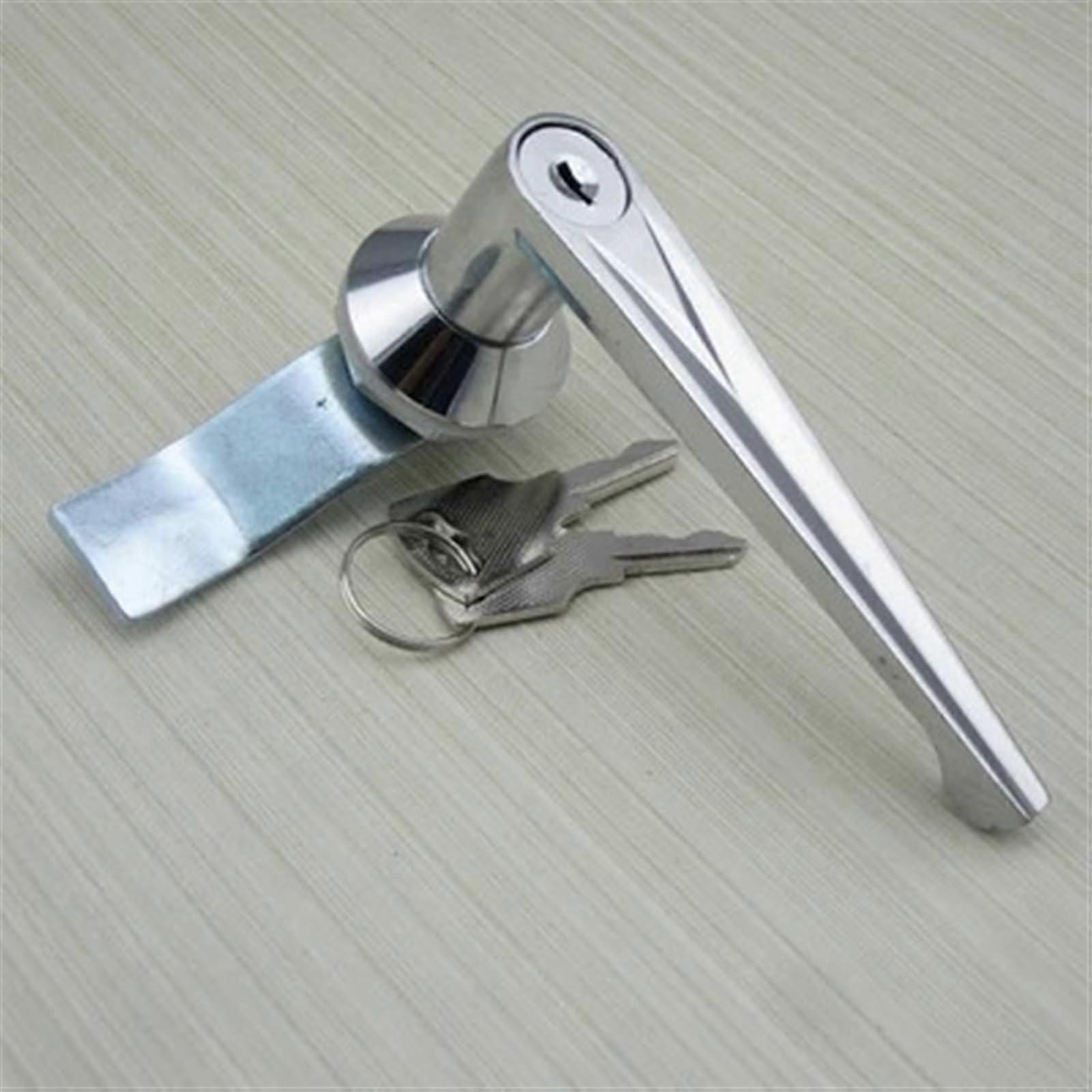 Equipment Door Handle Switch Cabinet Box Lock, Chrome-Plated Mechanical Control Box Lock 1 Piece (Model 301-1A)