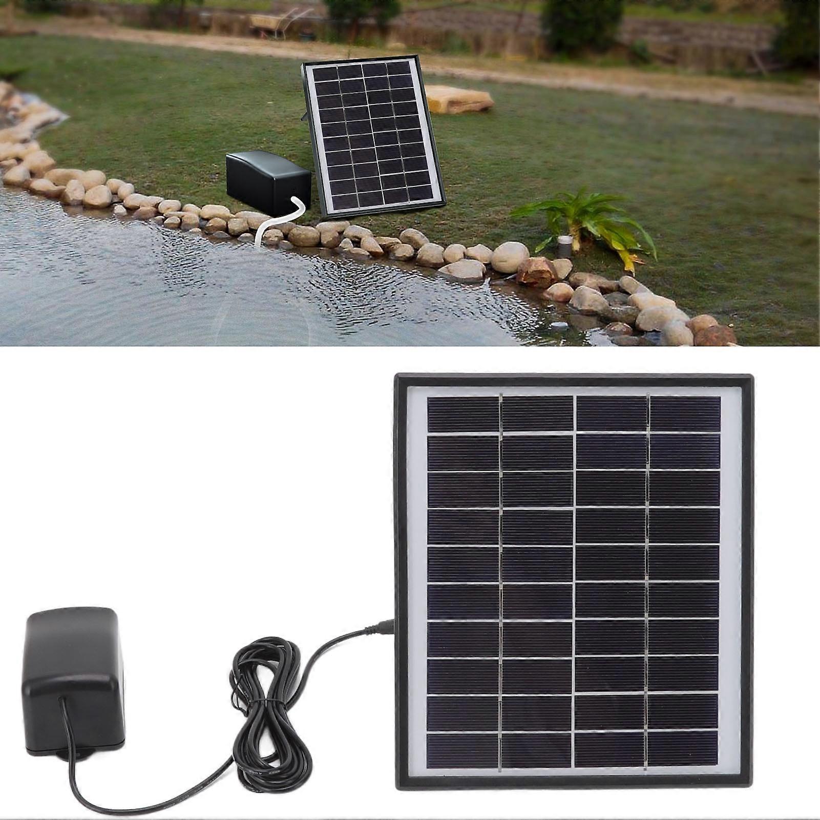 Pompe à oxygène solaire 10V 6W antichoc petite pompe à air d’eau solaire légère pour aquariums aquariums piscines 