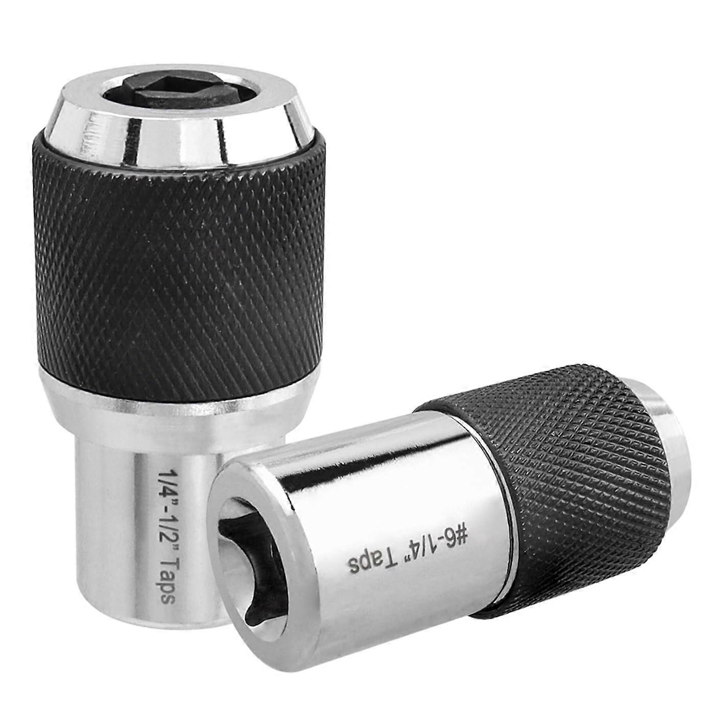 2 Pieces Adjustable Tap Socket Adapter Set, 3/8 Drive Compact Tool for Easy Screw Extraction, 6-1/2 Inch Length