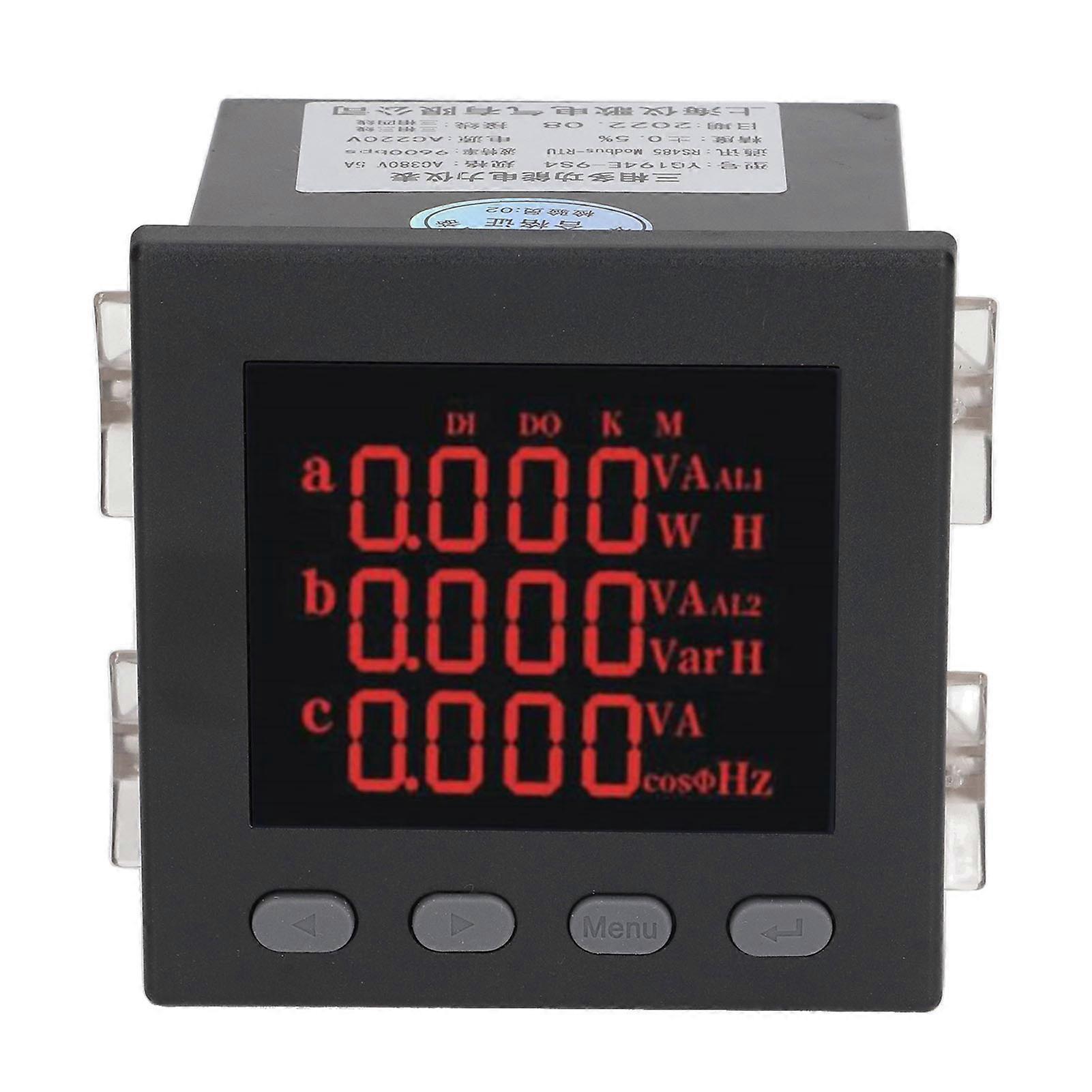 3 Phase Digital Ammeter Intelligent Multi Function Energy Power Meter Tester AC220V