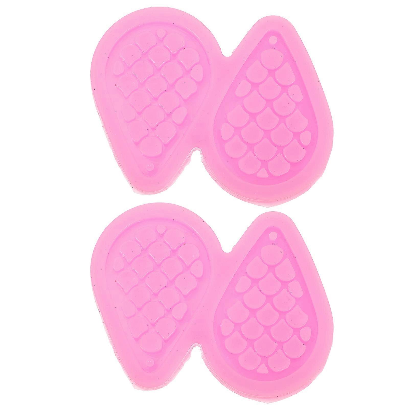 DIY Earrings Silicone Mold for Home Use Rosy Color 2Pcs