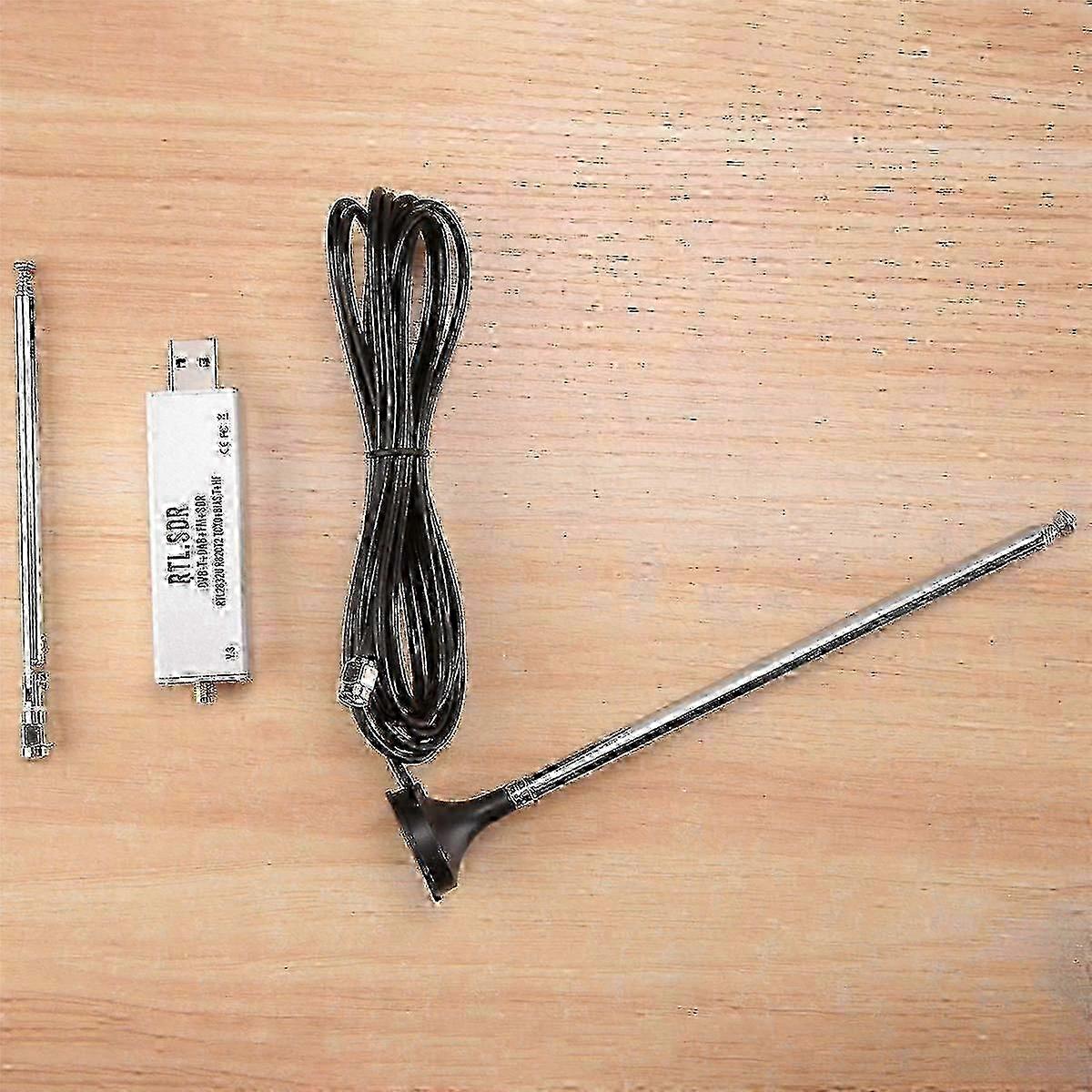 Rtl-sdr R820t2 V3 Rtl2832u Tuner + Telescopic Antenna Tuner + Antenna Base hwy