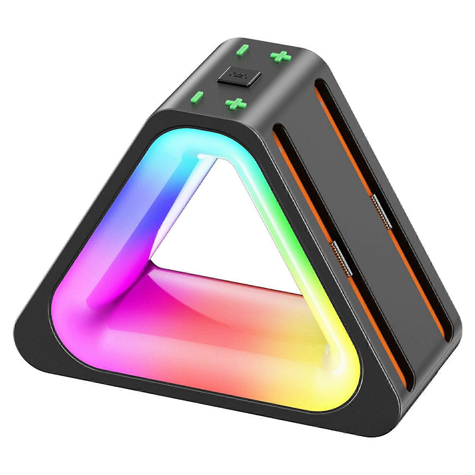 4 in 1 Controller Charger Station with Adjustable LED Lights Charges Up to 4 Controllers for NS2 Small Handle Multicolor