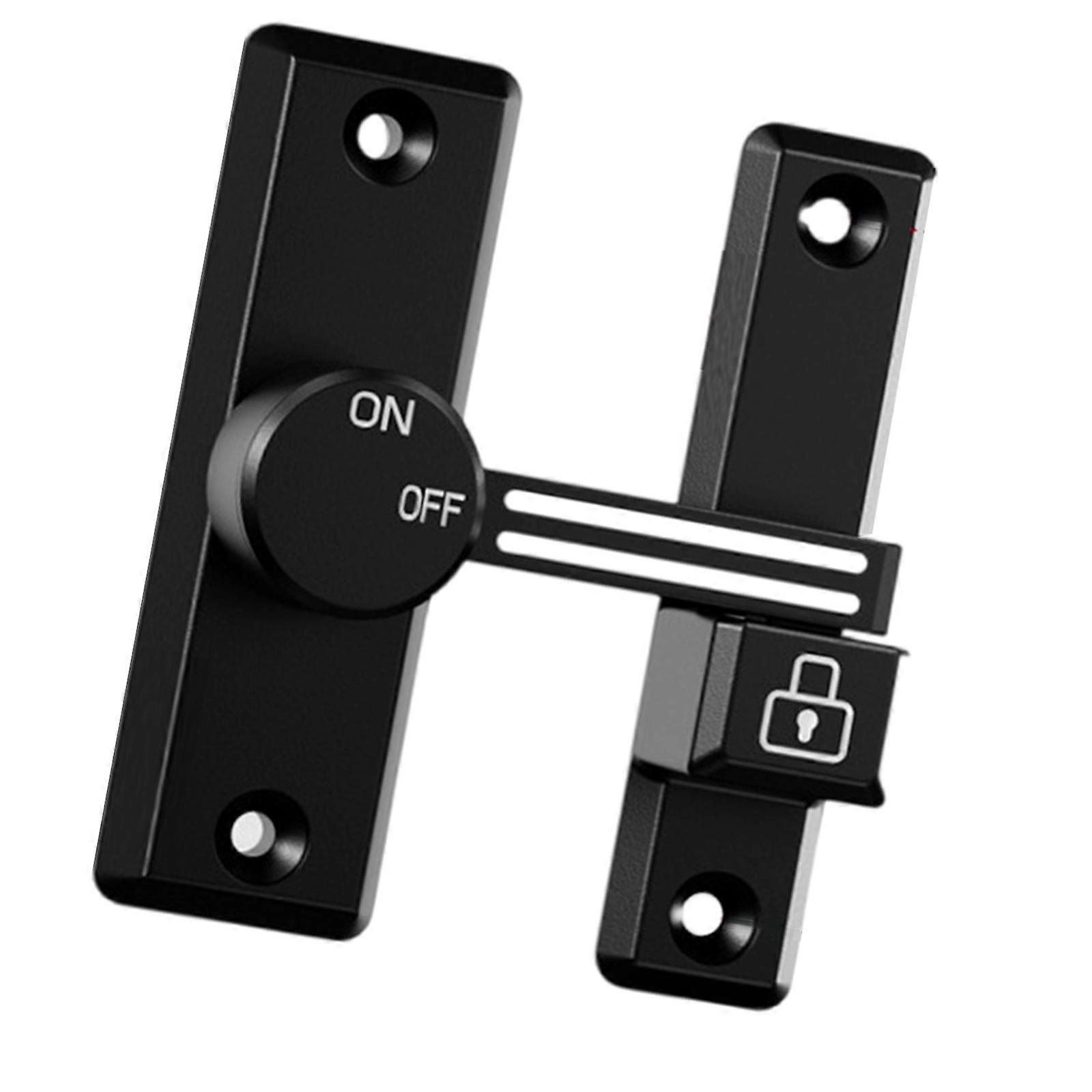 Multipurpose 90/180 Degree Door Latches Lock Zinc Alloy Latches for Various Door Types Including Gate and Cabinets  Dumb black
