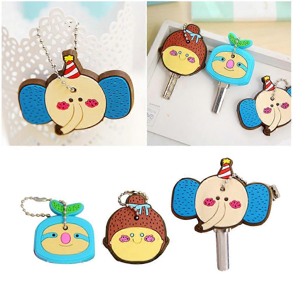 Cute Keycap Colored Key Covers Keys Identifiers Coding Rings Cartoon Shape Assorted Color Everyday Use 12Pcs
