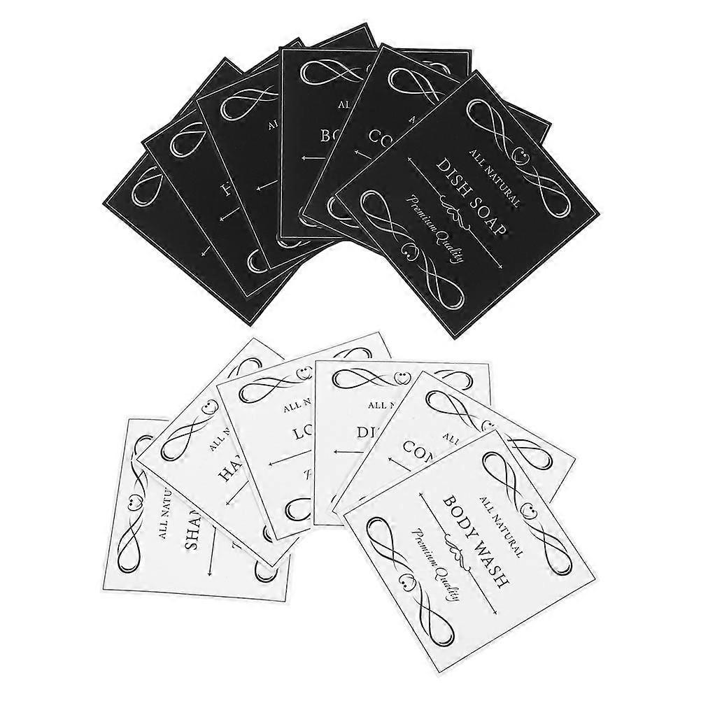 Bathroom Organization Stickers 12Pcs Waterproof Adhesive Labels For Shampoo And Conditioner Bottles Assorted Color Identification