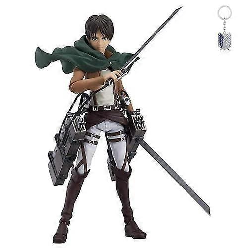 Eren Yeager Figures | Attack on Titan PVC Model, Action Figure, Anime Toy, Collectible Doll, Gift for Children and Adults with Keyring