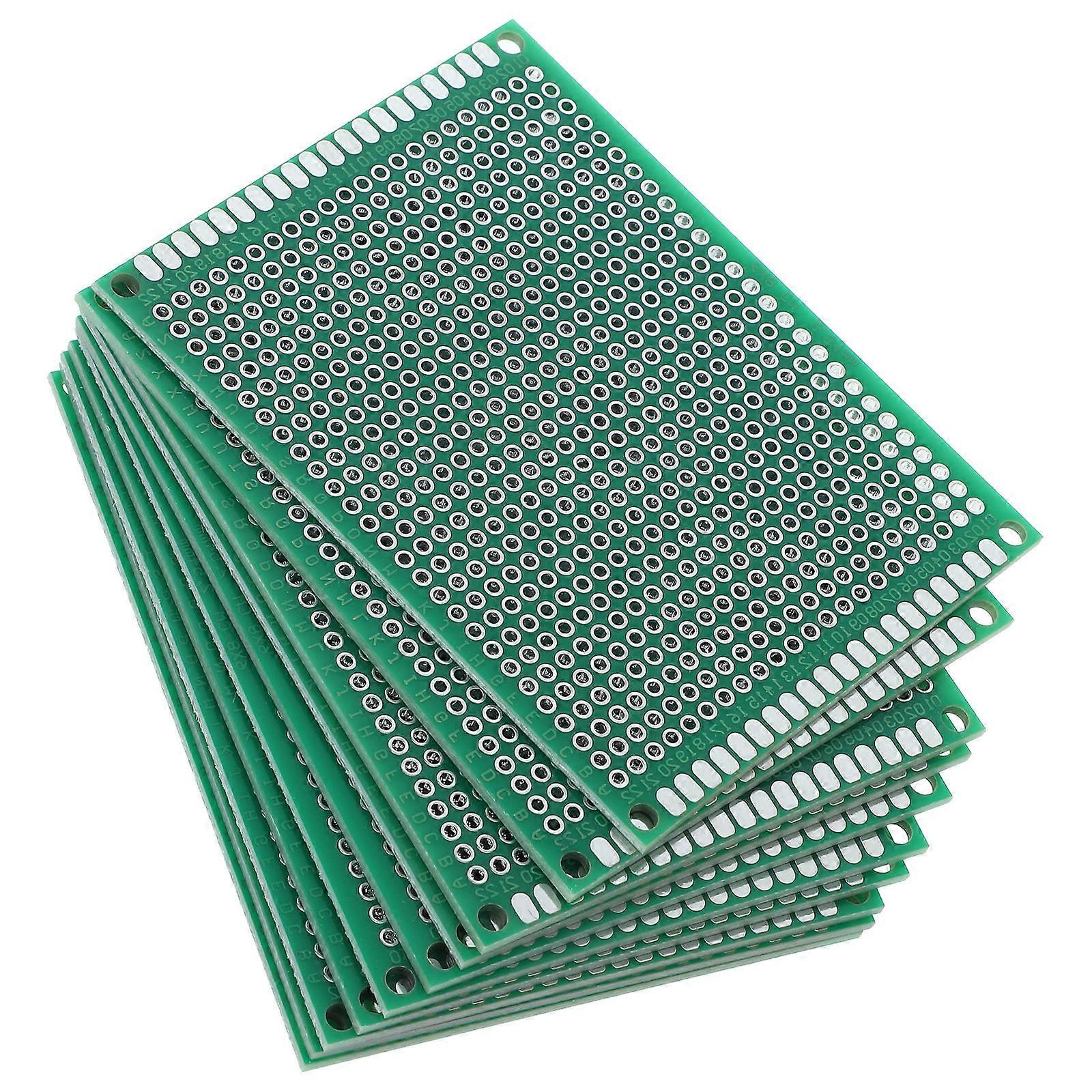 Universal Pcb Board For Engineers 8X6cm Green DIY Projects Electronic Components Mounting 10Pack