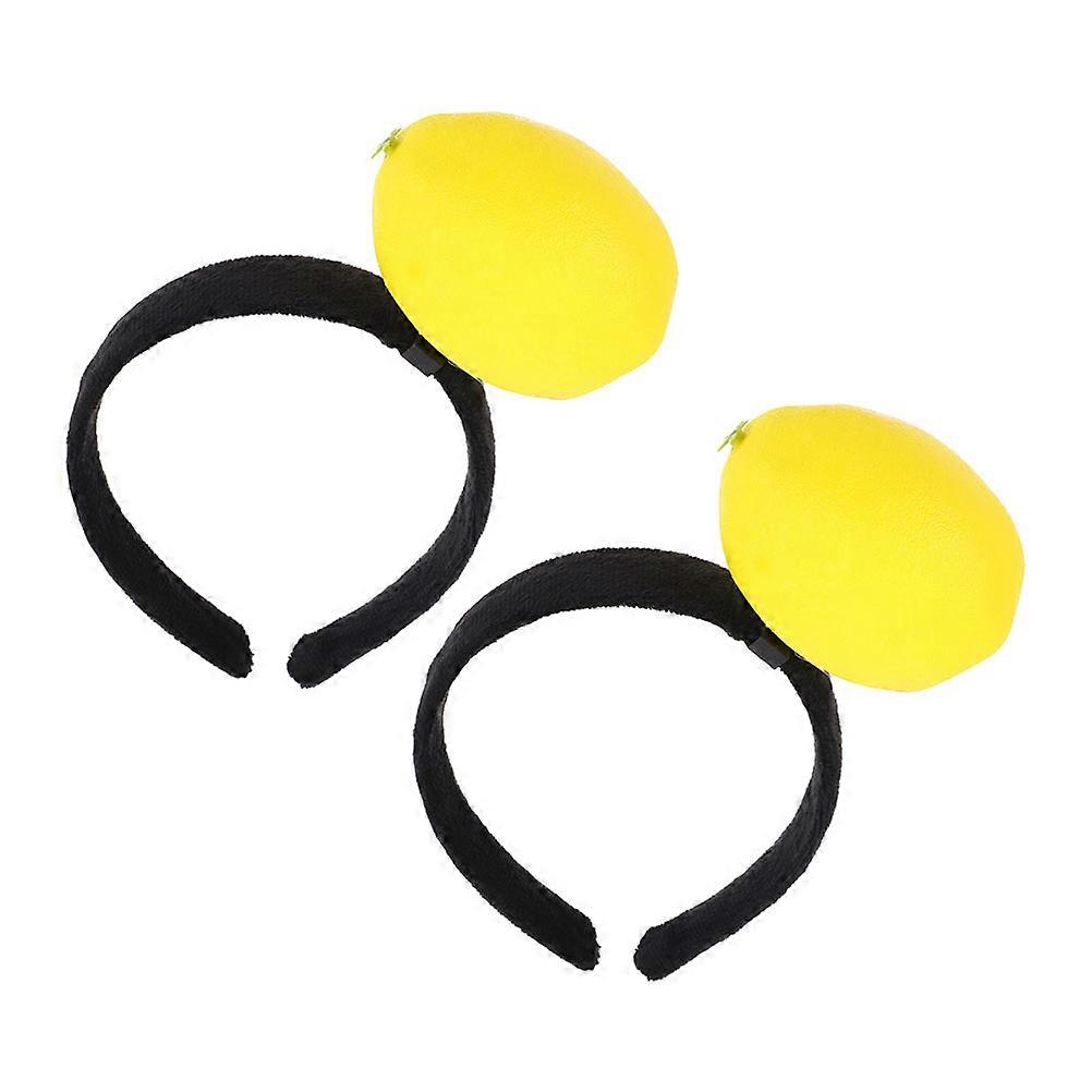 Funny Lemon Headpiece for Party Use Made of Soft Polyester and Plastic Yellow Color One Size Fits Most