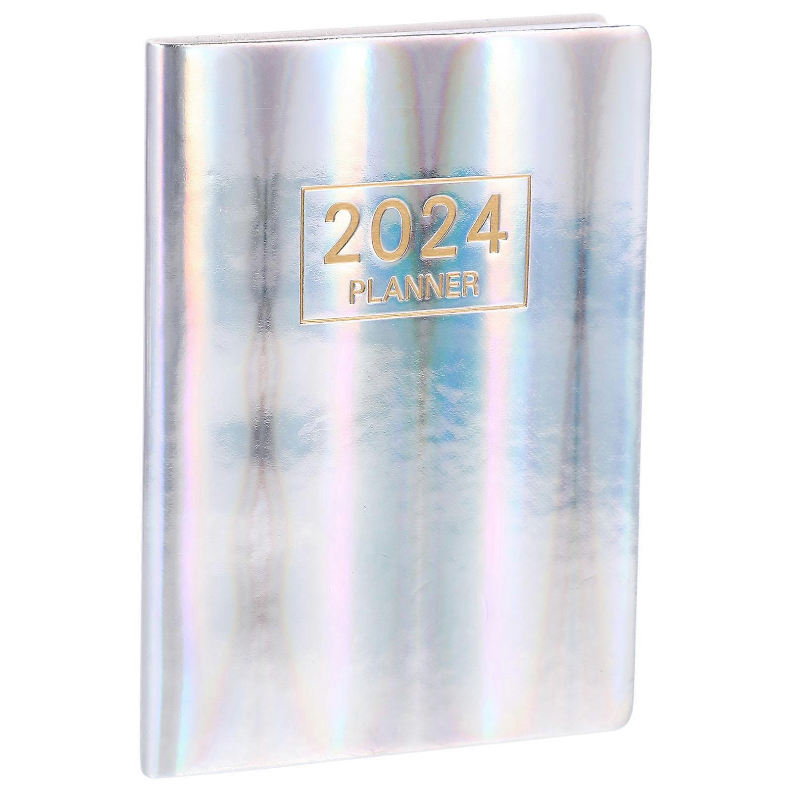 Silver Imitation Pocket Planner for Writing with Thick Paper Great for Students Travelers Office Workers and Teachers 2024