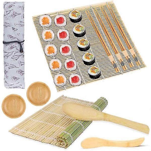 Bamboo sushi set 11-pack. DIY sushi set for beginners - 2 sushi