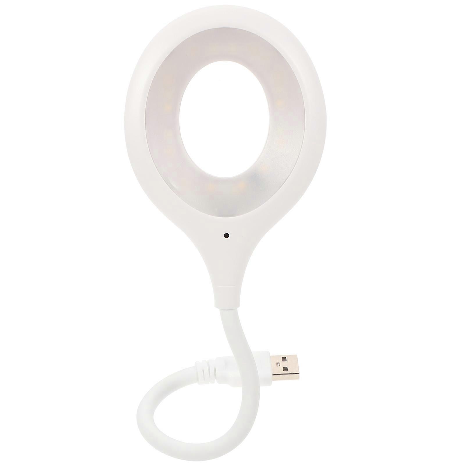 Voice Activated Light Usb Gooseneck Lamp For Home Use Night Lamp White 30.00X8.00X2.00Cm Portable 1Set