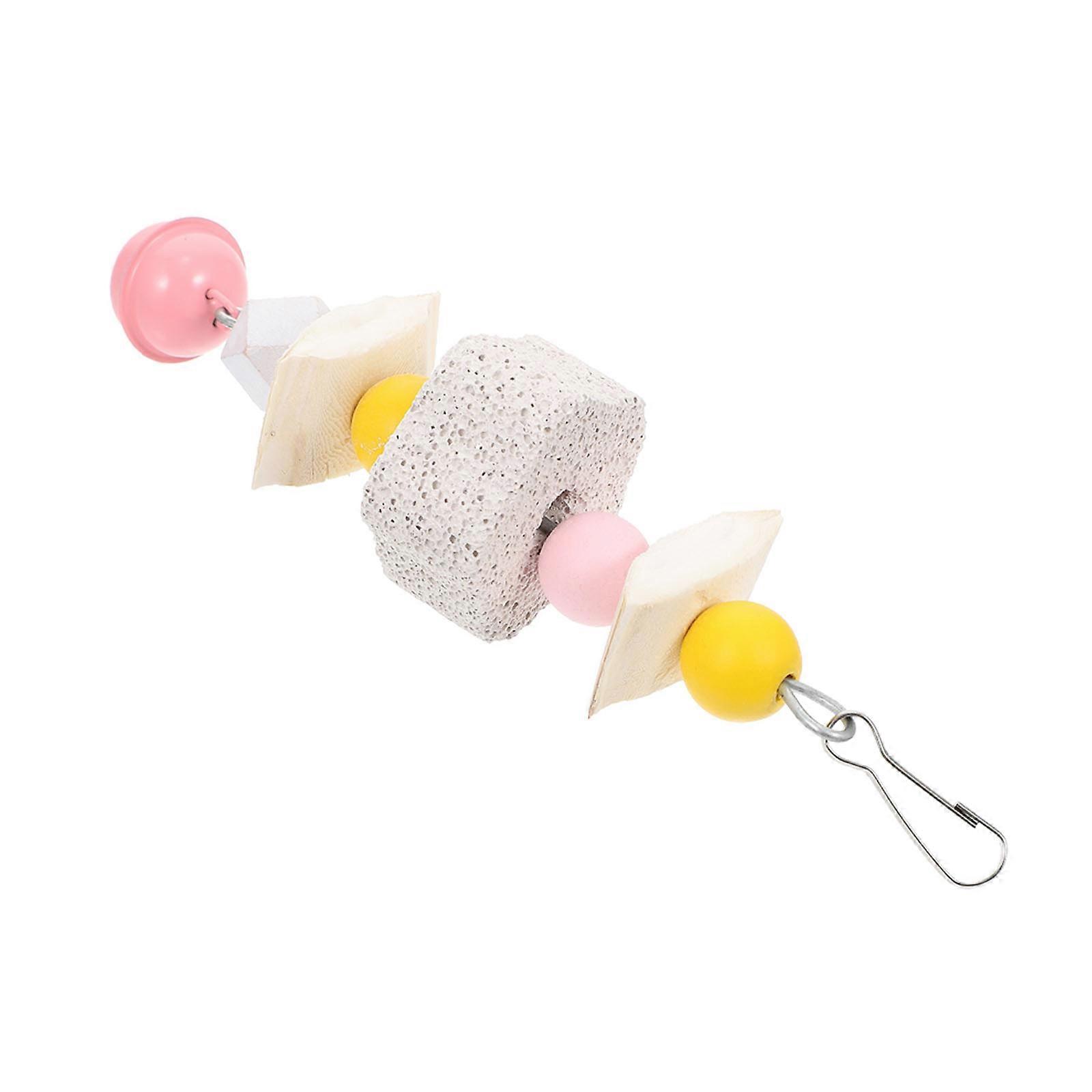 Pink Hanging Parrot Bite Toy Safe and Durable for Pet Birds Chewing Pc