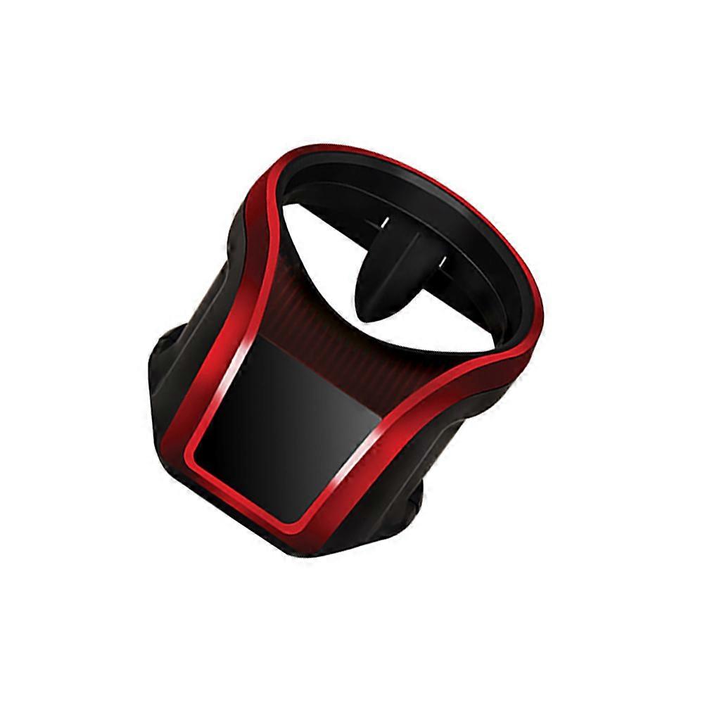 Multifunctional Car Phone Stand with Cup Holder Clip for Air Outlet ABS and Silicone Red