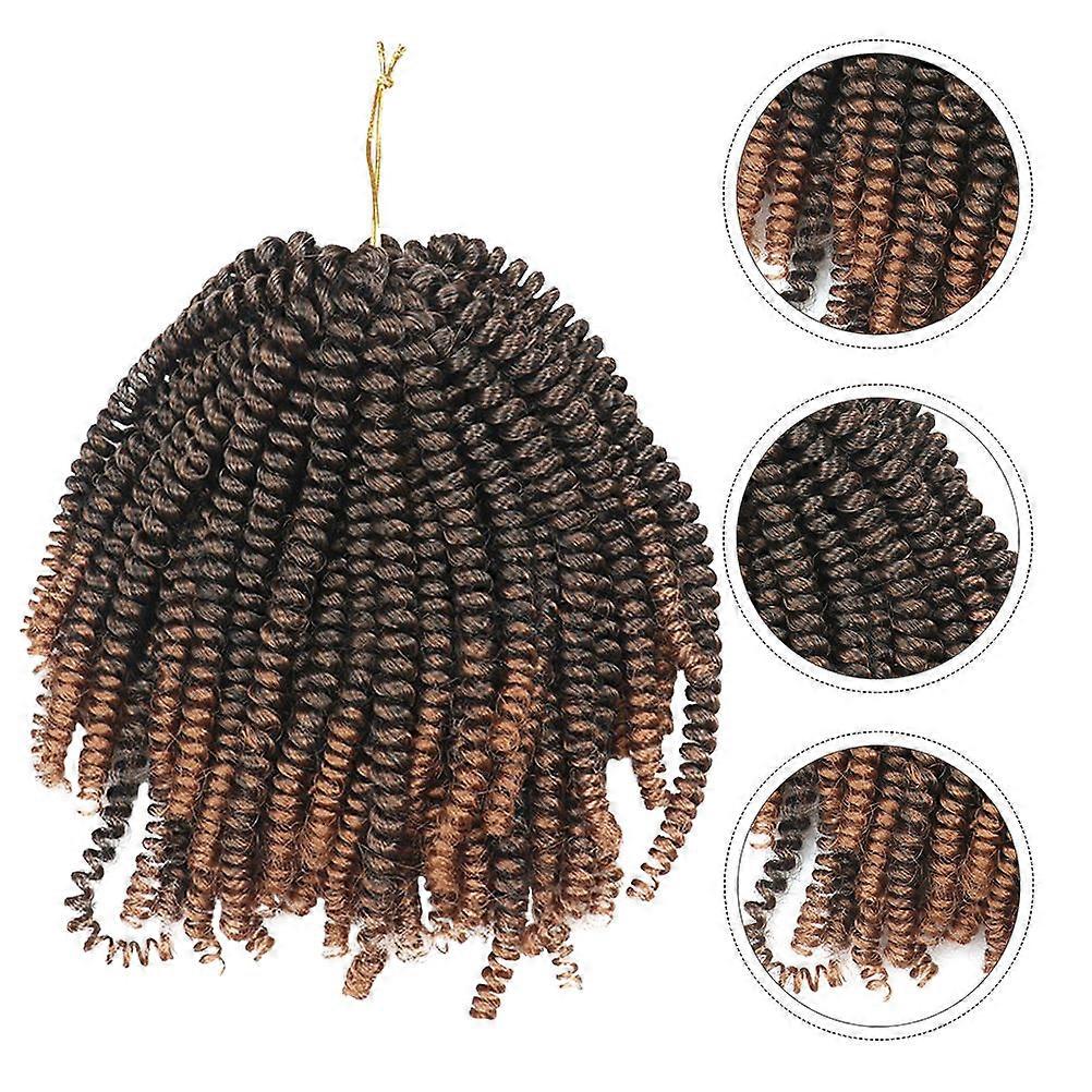 Durable Africa Braid Wig with 30 Strands for Decoration Dark Brown 8 Inches