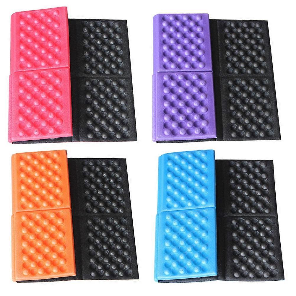 4 יחידות שש קפל XPE מחצלת פיקניק עמיד למים כרית חיצונית עמידה בפני לחות לשימוש ביתי וחיצוני סגנון צבע אקראי