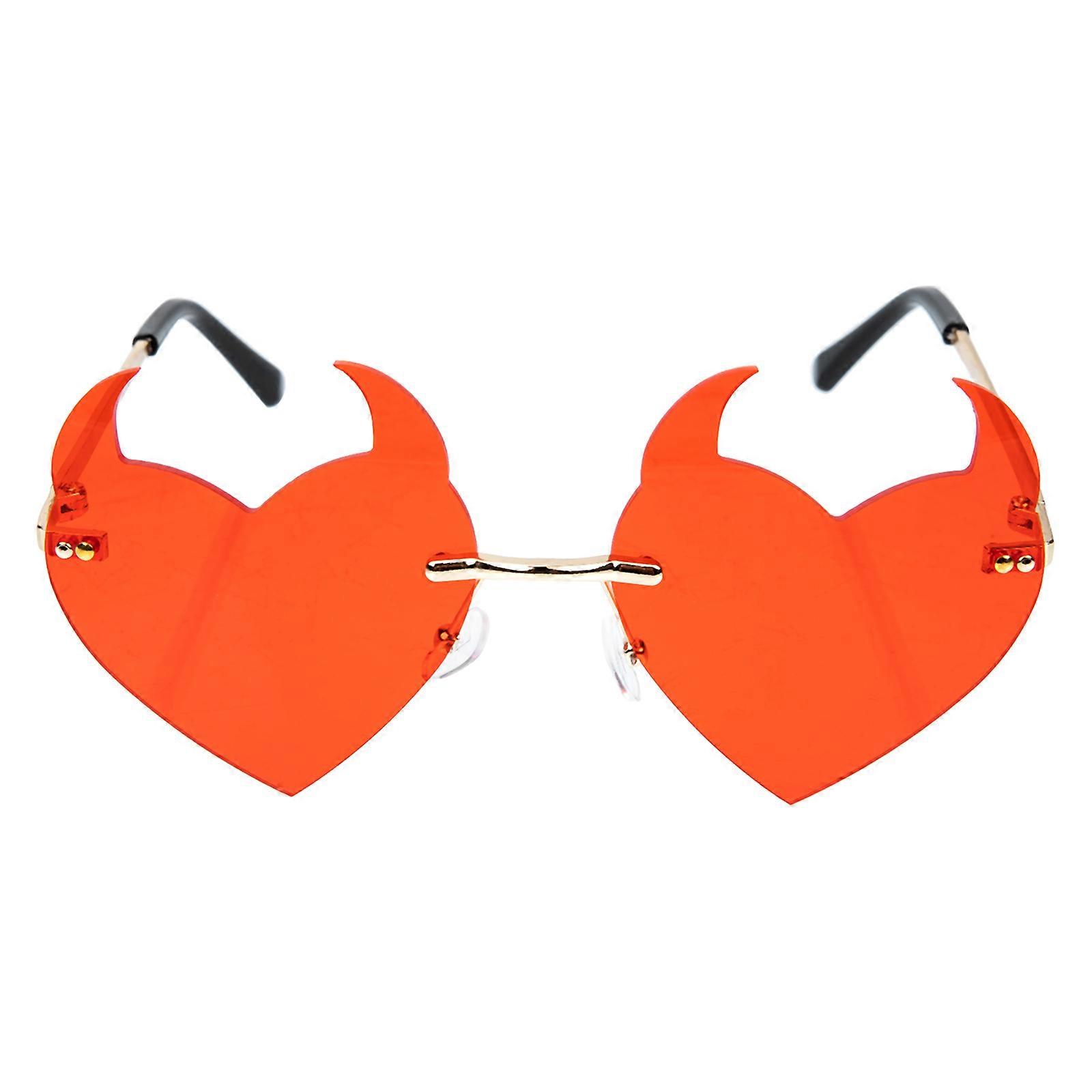 Party Sunglasses 1 Pair Rimless Heart Shaped Eyewear For Women Men Featuring Chic Design For Special Occasions