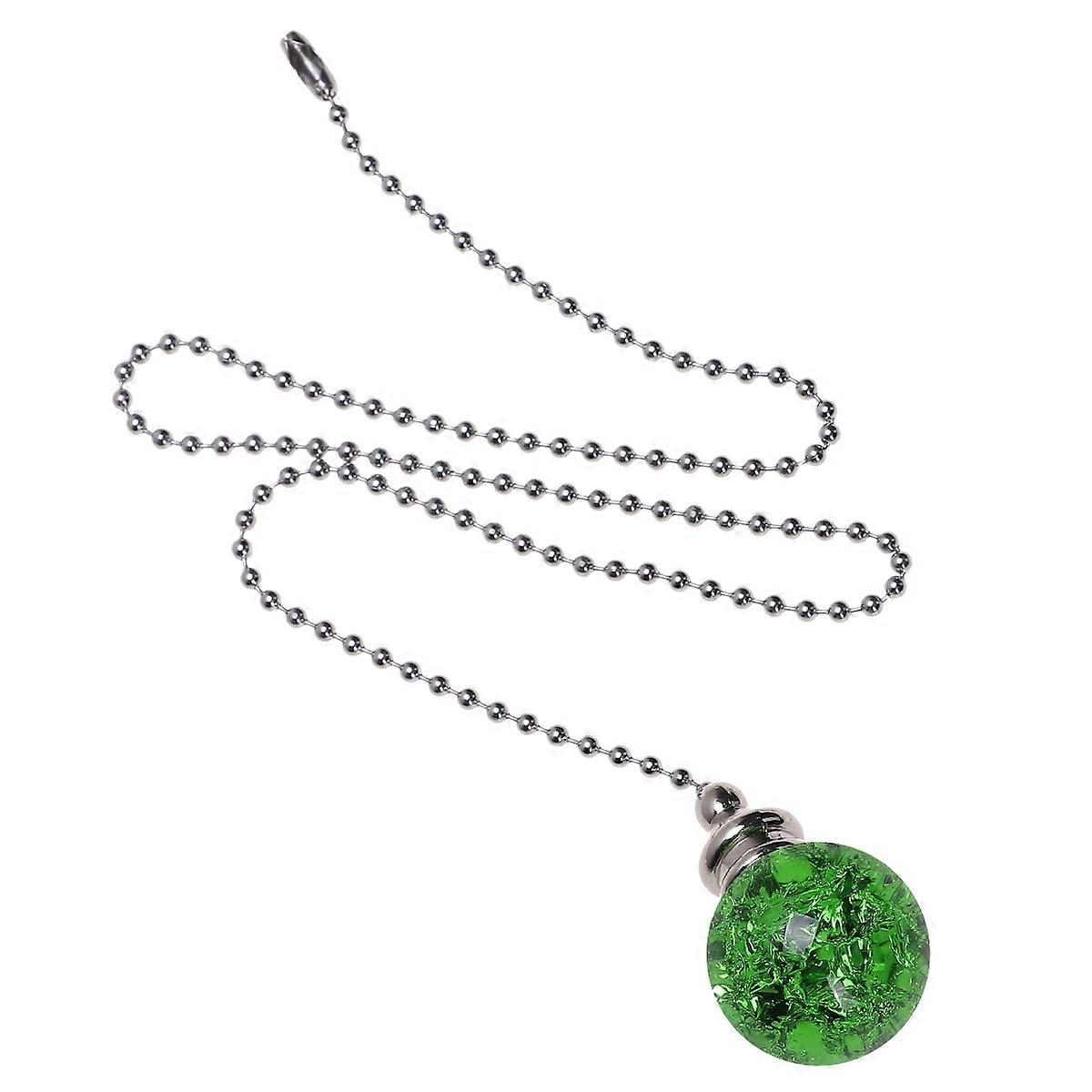 Cracked Grain Ball Style Pendant Fixture For Decorative Ceiling Light Fans In Green With Light Refraction 1Pcs