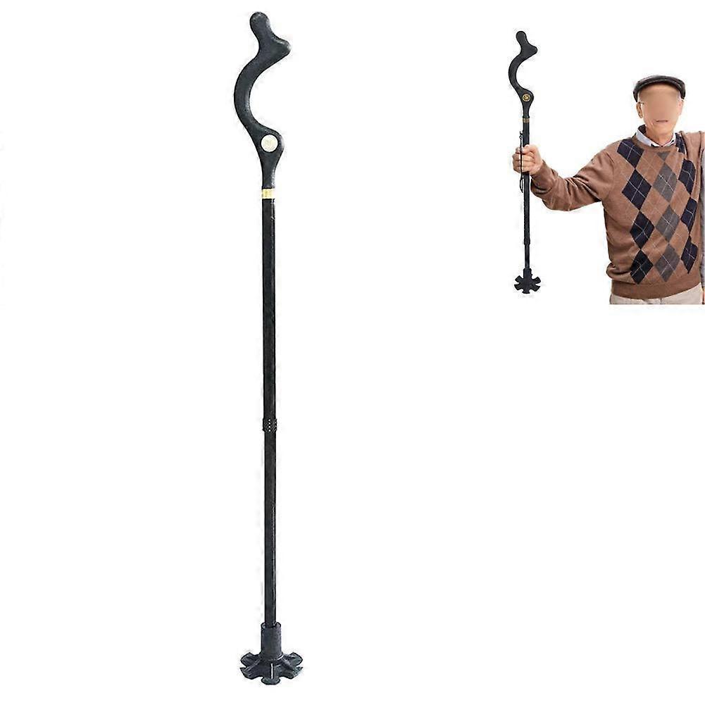Folding walking cane, height adjustable, lightweight, posture support, 360° traction.