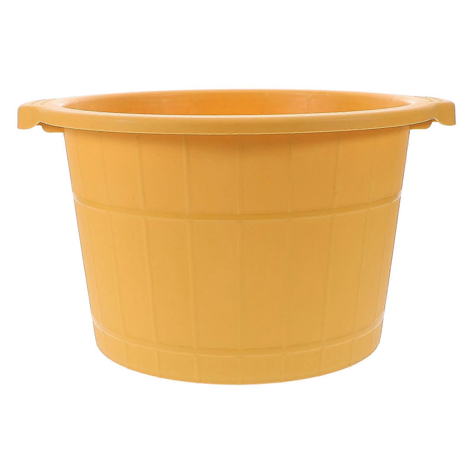 Yellow Plastic Foot Bath Basin with Massage Points for Home Use 20450517