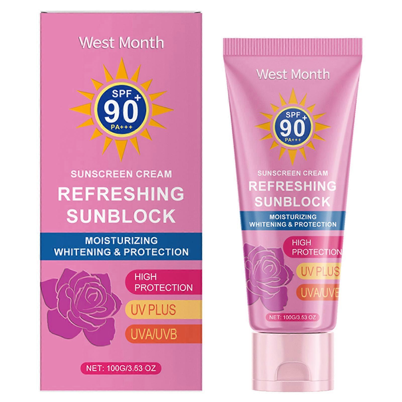 Sunscreen Spf90 Effectively Blocks Uva/Uv Rays Natural Ingredients Easy to Apply for Daily Commute