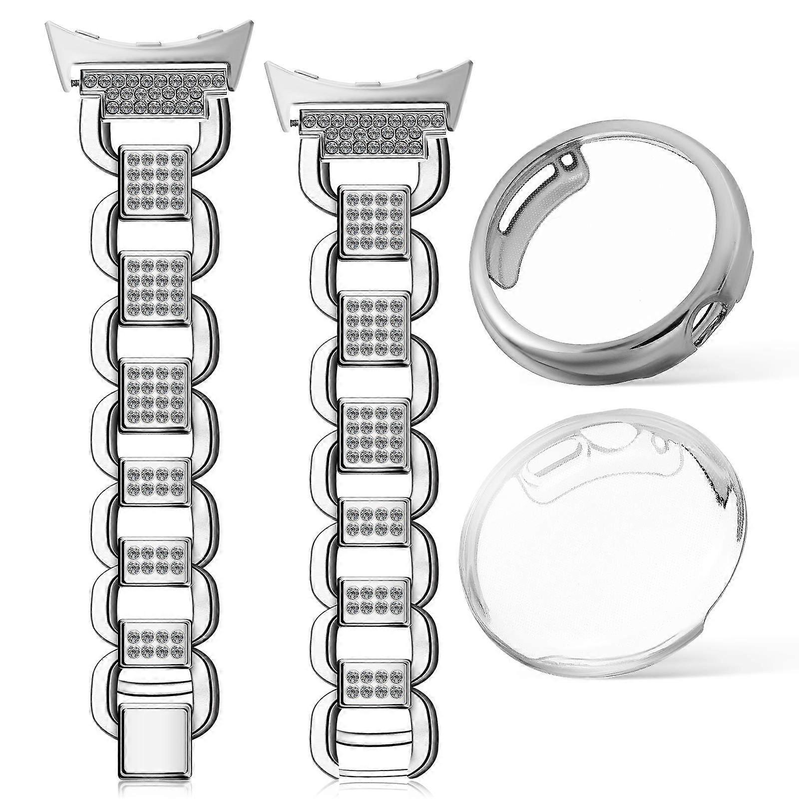 Luxury Design Hollow Chain Watch Strap Decoration Compatible With Google Pixel Watch 2022 Scratch Protection 1 Set