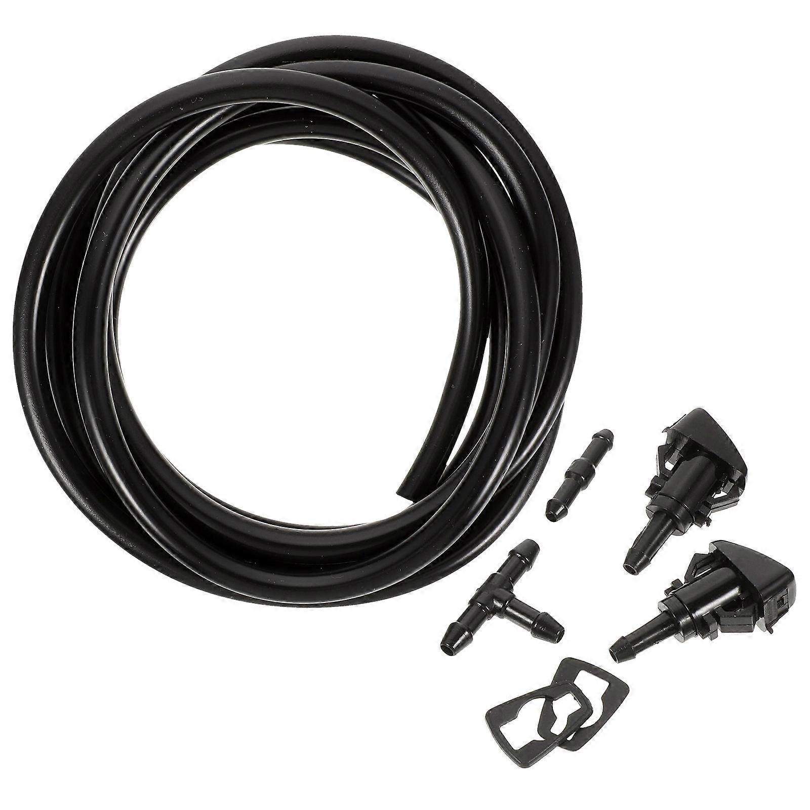 Windshield Washer Nozzle Kit with Connectors and Hose – Precision Replacement for Ram Compatible Windscreen Washer Fittings
