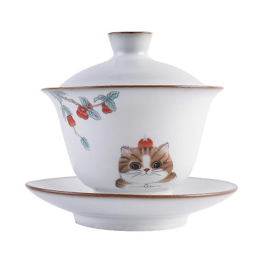 Ceramic Kung Fu Teacup Chinese Traditional Style For Tea Serving 11X10CM Craftsmanship 1 Set