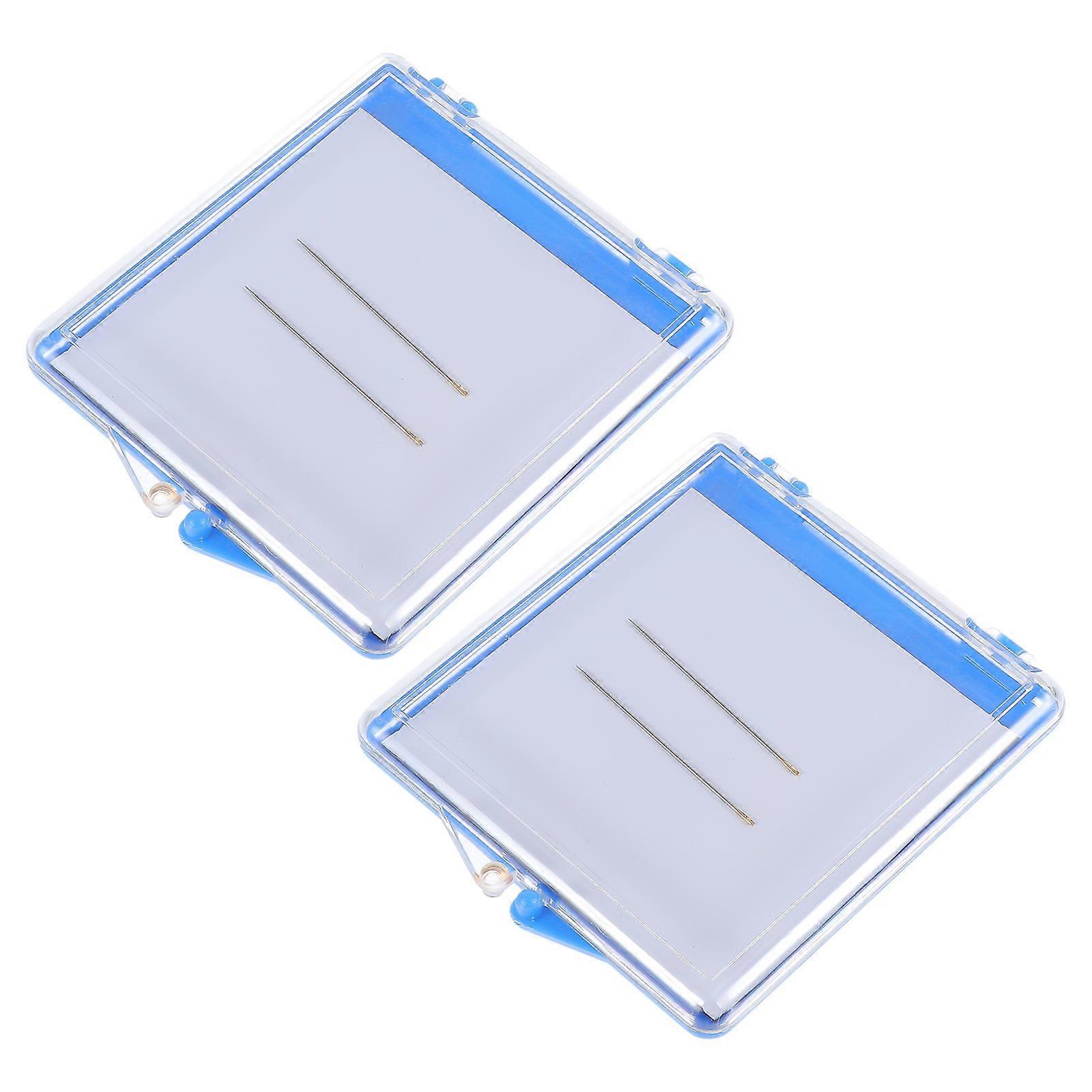 Needle Storage Container For Home Use With 8.2X6.9X1.1CM Dimensions And Magnetic Holding Capability 2Pcs