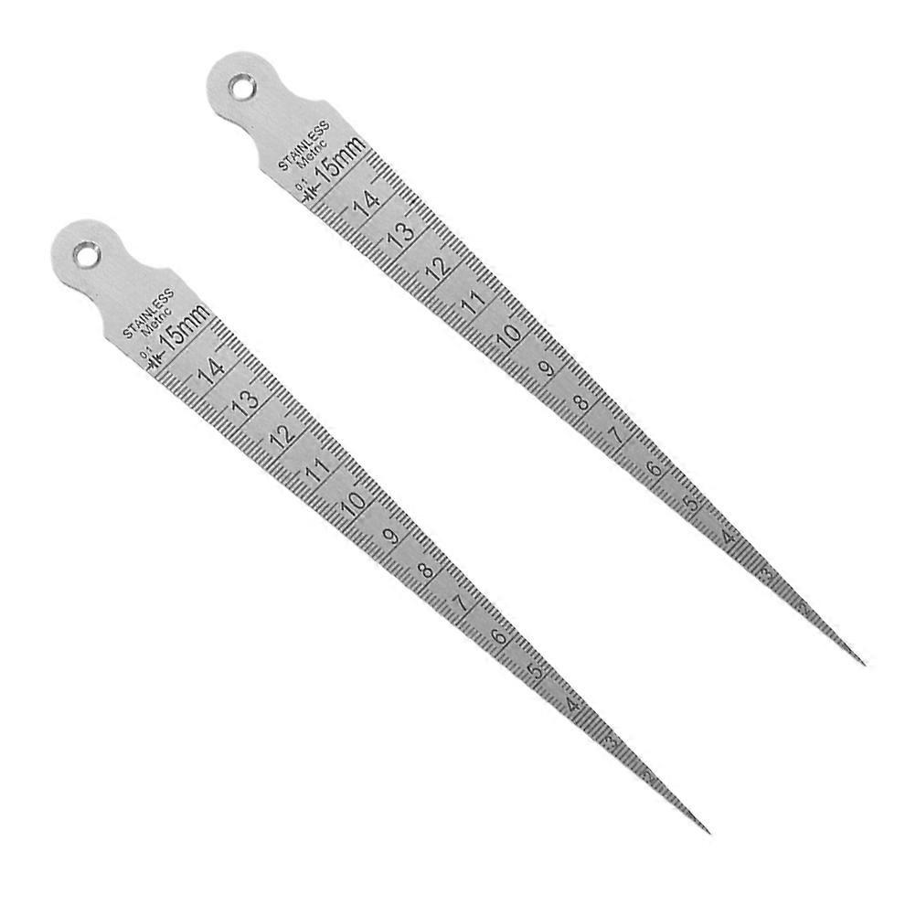 Feeler Gauge Set Steel for Measuring Use Lightweight and Durable with Accurate Markings Silver 2pcs