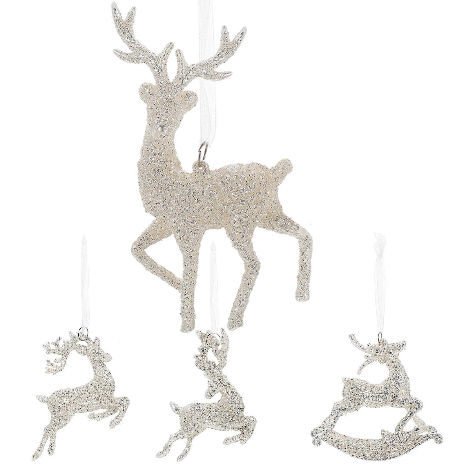 Creative Elk Ornaments Tree Decoration 15x8cm Assorted and Decorative 4Pcs