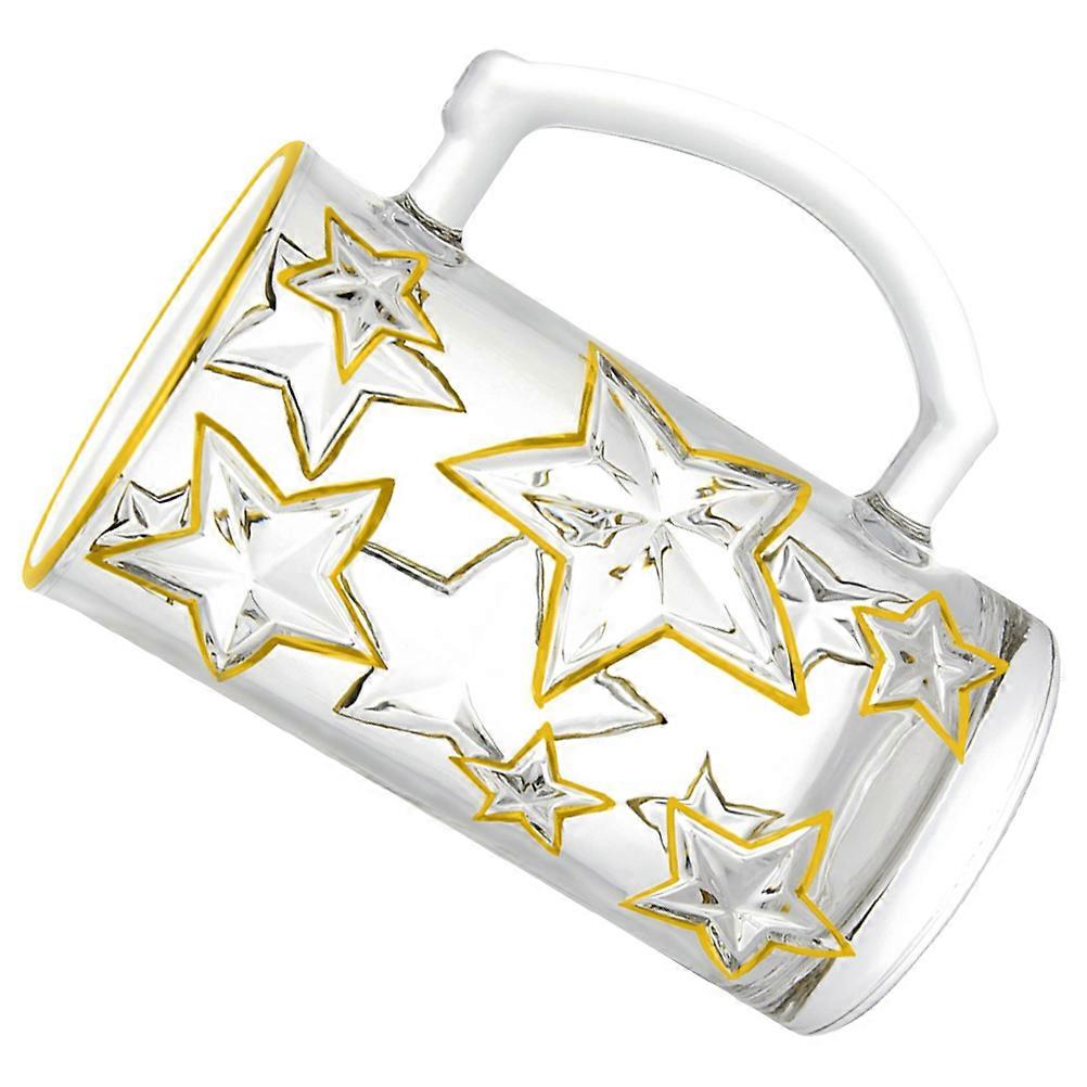 Water Drinking Cup Multifunction Mug for Breakfast Use Transparent Glass with Simple Design 1Pack