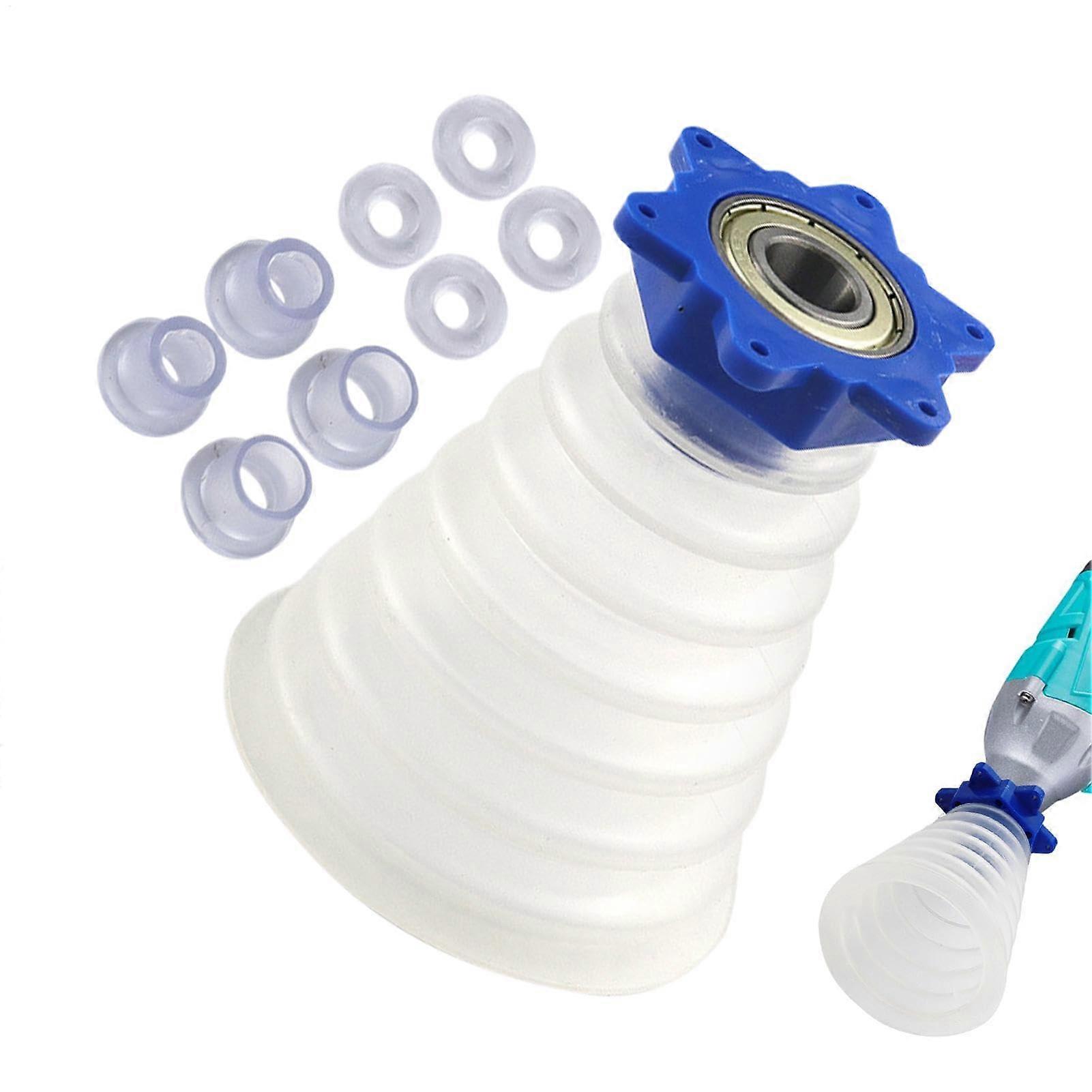 Dust Collector Silicone Cushion For Electrical Process, 4.13-Inch Telescopic Lid, Curved Dust Bowl