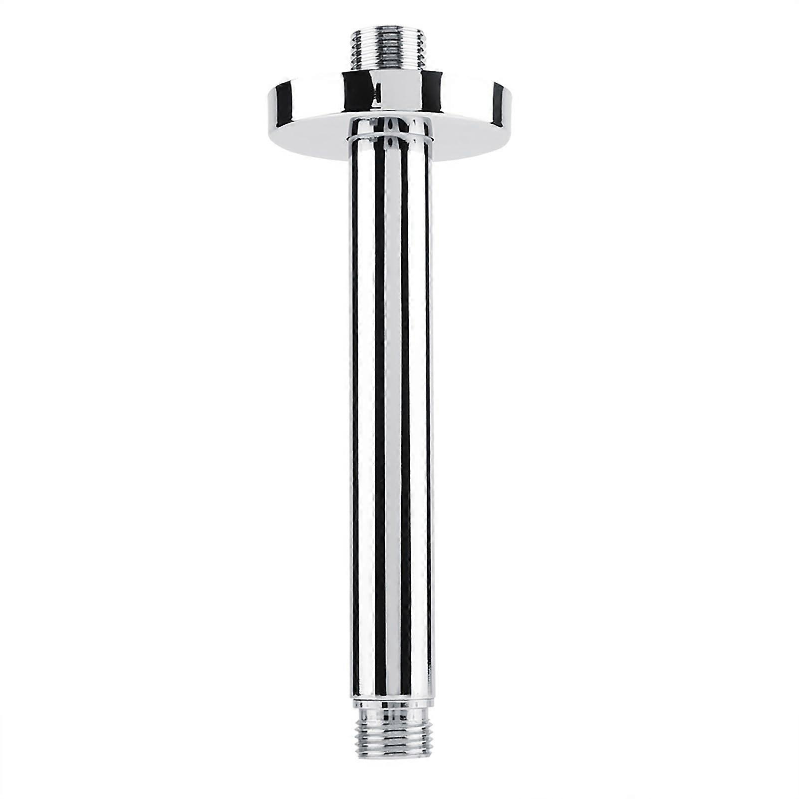 Shower Head Extension Arm 6 Inch Adjustable Height Ceiling Mount Compatible with Rainfall Shower Heads in 4 Sizes